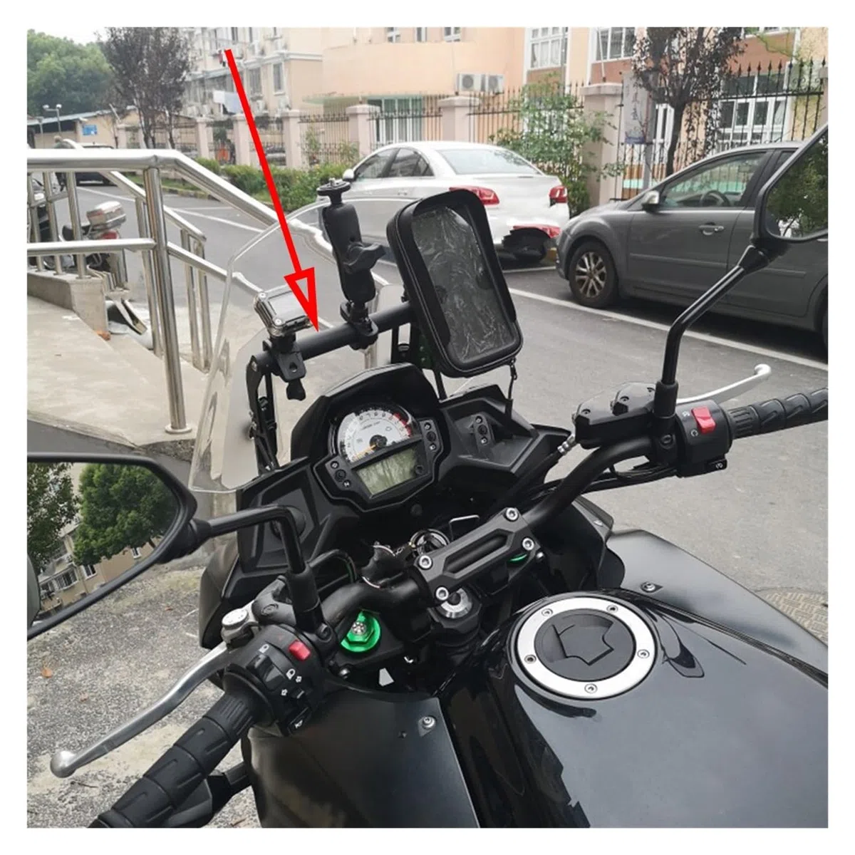 Motocyklowy uchwyt na telefon uchwyt do montażu GPS dla KLE650 do KLE 650 2015-2021 akcesoria motocyklowe uchwyt na telefon wsparcie nawigacji GPS wspornik płyty