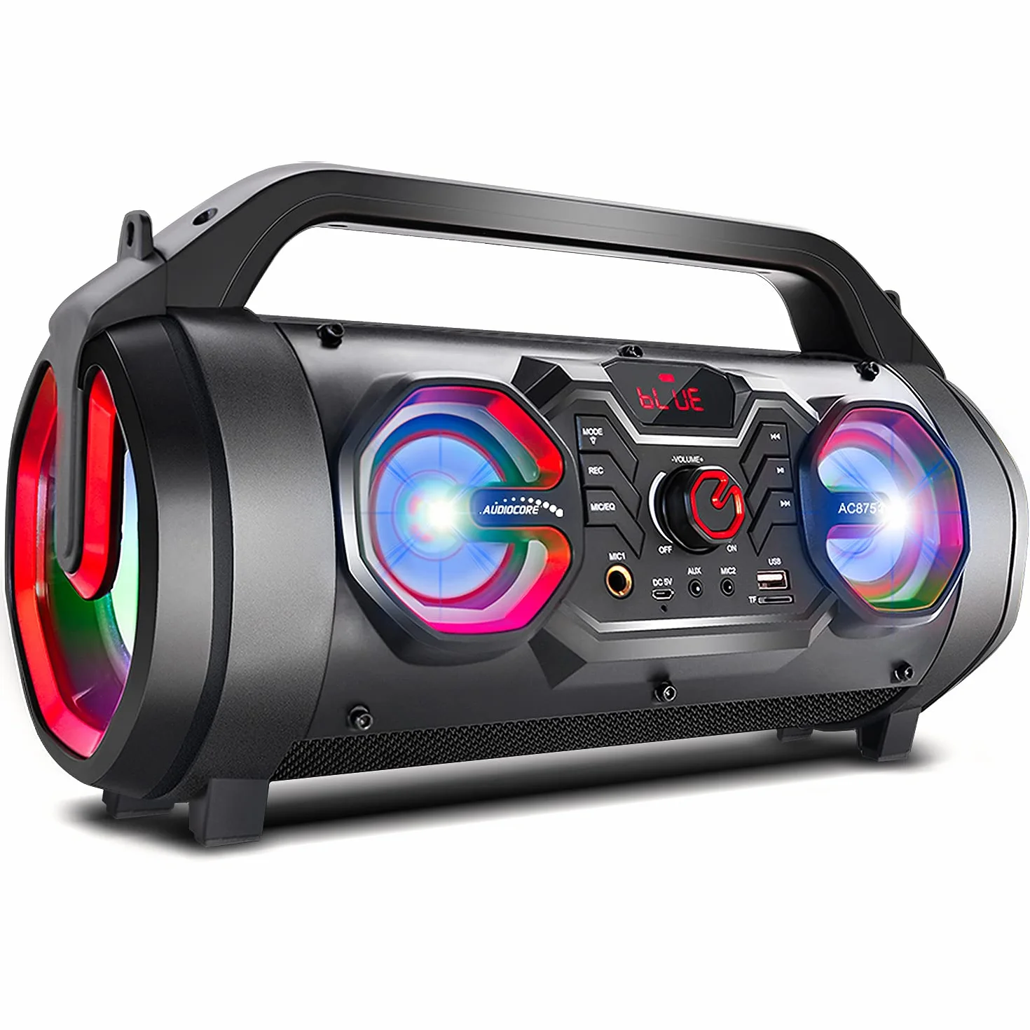 Audiocore AC875 Przenośny głośnik Bluetooth 5.0 Boombox 30W PX4 Odporny na zachlapania