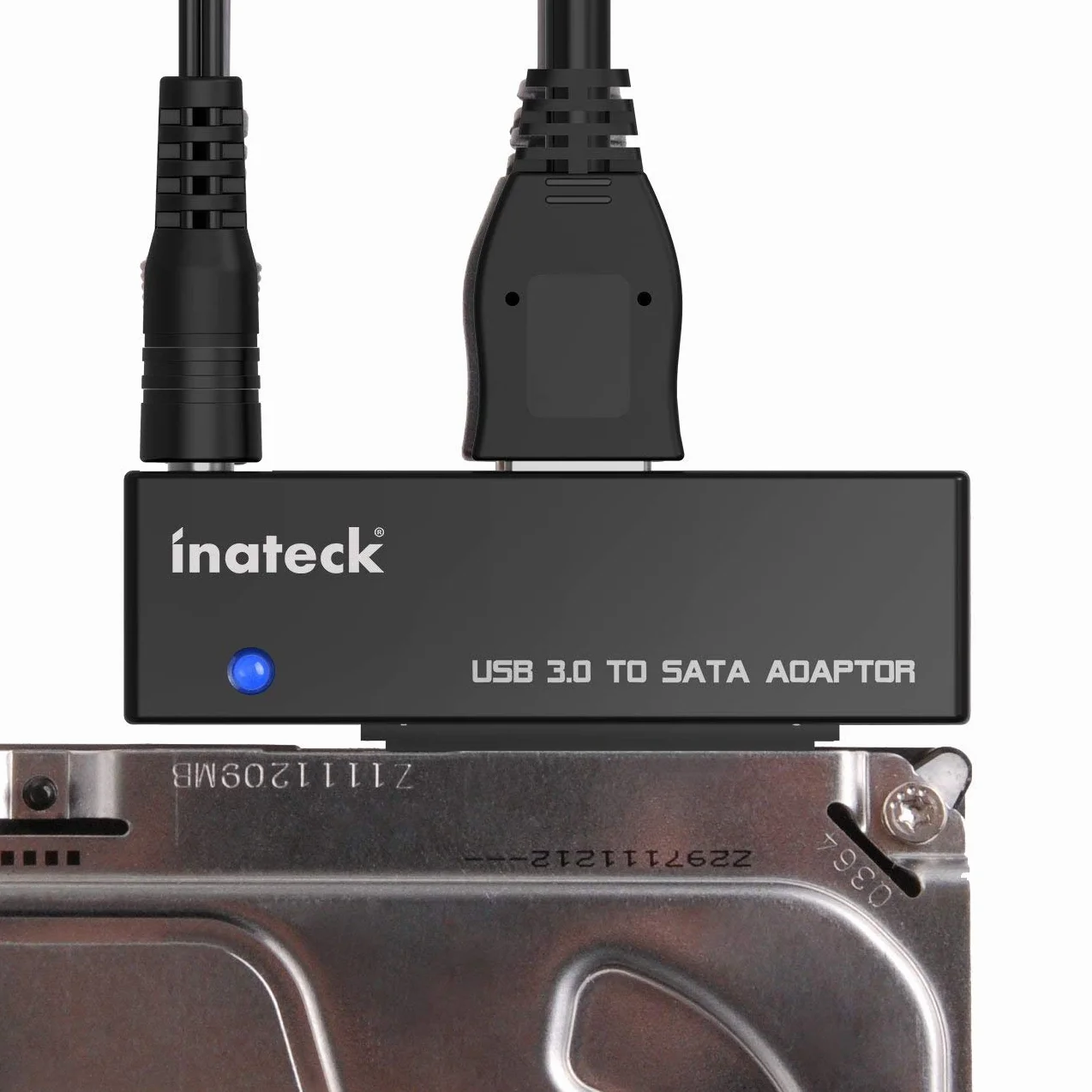 Inateck Konwerter USB 3.0 na SATA Adapter do Dysków 2,5/3,5 cala HDD SSD z Zasilaczem 12 V 2 A