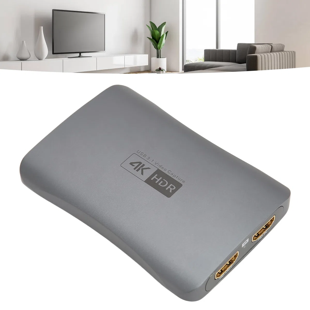 KUIDAMOS Karta Przechwytująca Wideo USB 3.1 4K HD Doskonała kompatybilność Podczas Strumieniowego Przesyłania Gier PC 1 Jednostka Trwała (HC-368)