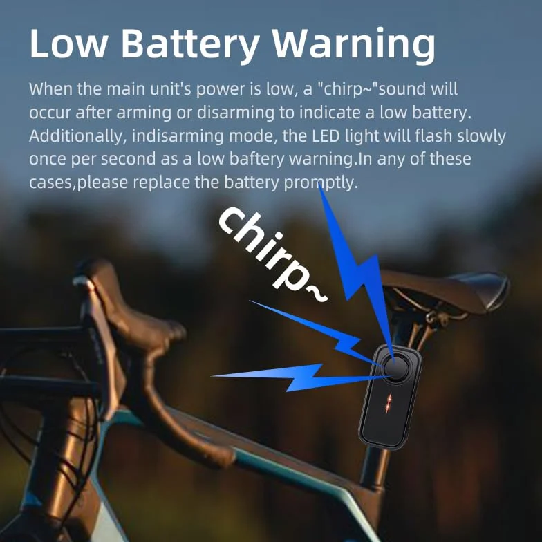 Alarm rowerowy antykradzieżowy z pilotem zdalnego sterowania, 113 db, bezprzewodowe, wibracyjne, motocyklowe, do skuterów elektrycznych, skuterów, ze światłami LED, wodoodporny system
