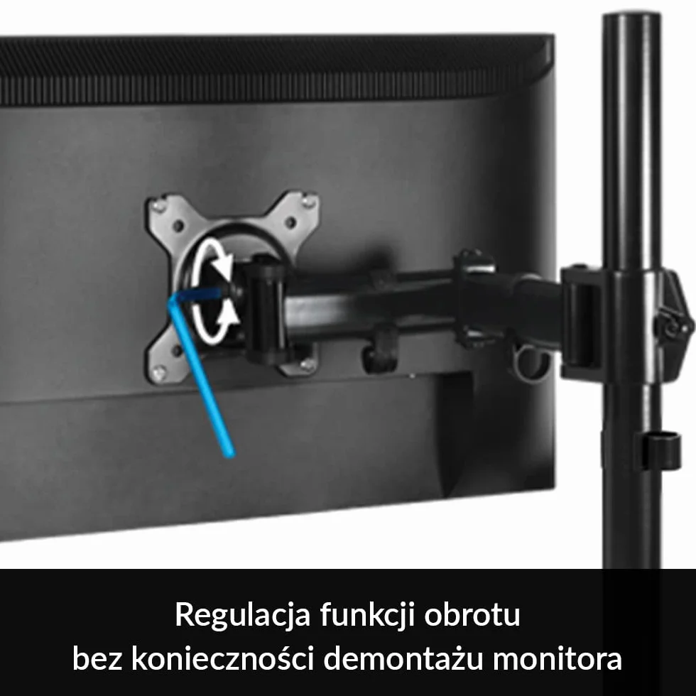 ARCTIC Z1 Basic - ramię do montażu na biurku pojedynczego monitora do 34"/38" Ultrawide, uchwyt na monitor, waga do 15 kg, obrót o 360°