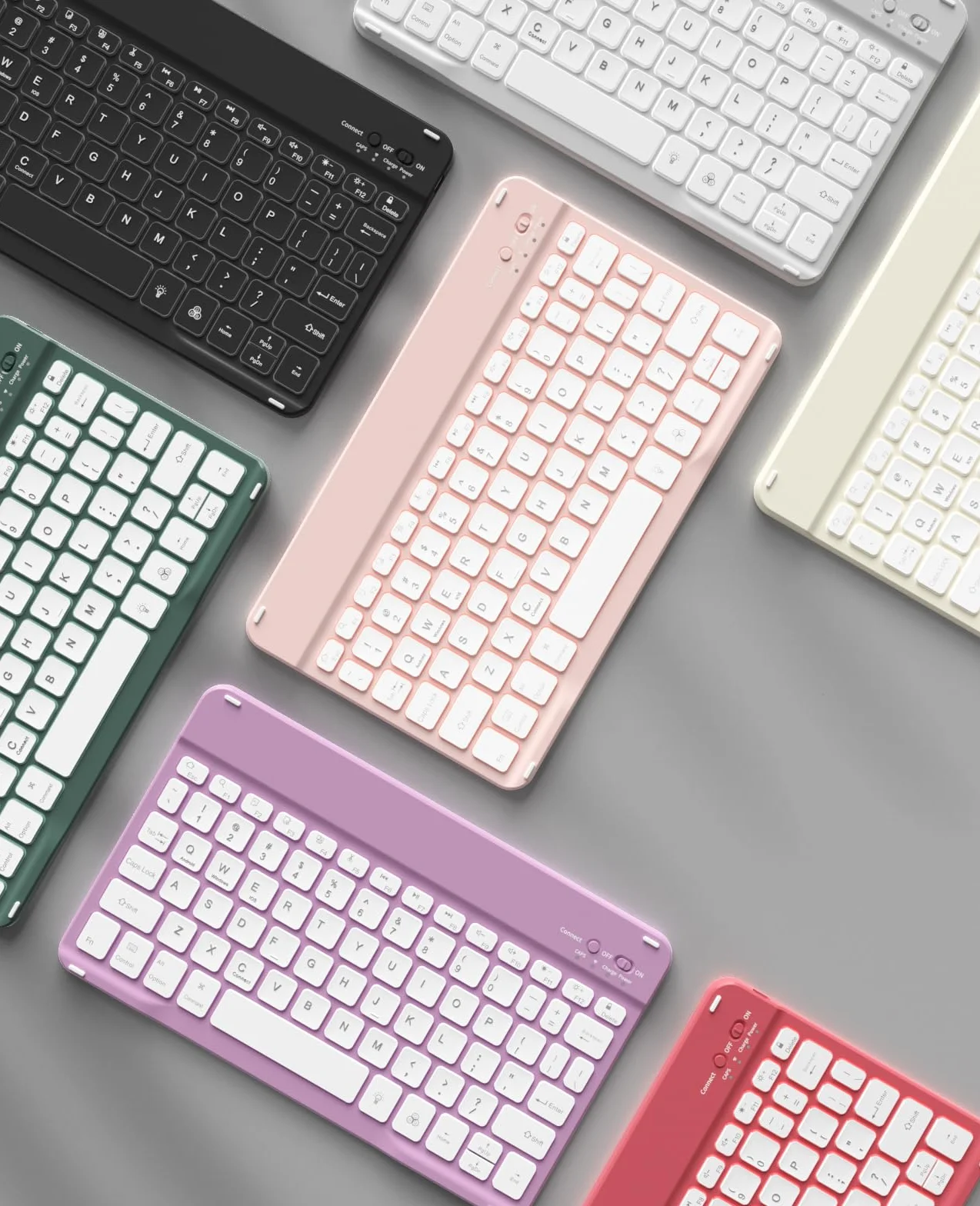 JKSML Etui na klawiaturę do iPad Air 11 cali M3/M2 (2025/2024) i iPad Air 5./4. generacji (2022/2020) 10,9 cala | klawiatura podświetlana w 7 kolorach | tylna obudowa TPU z uchwytem na rysik | układ
