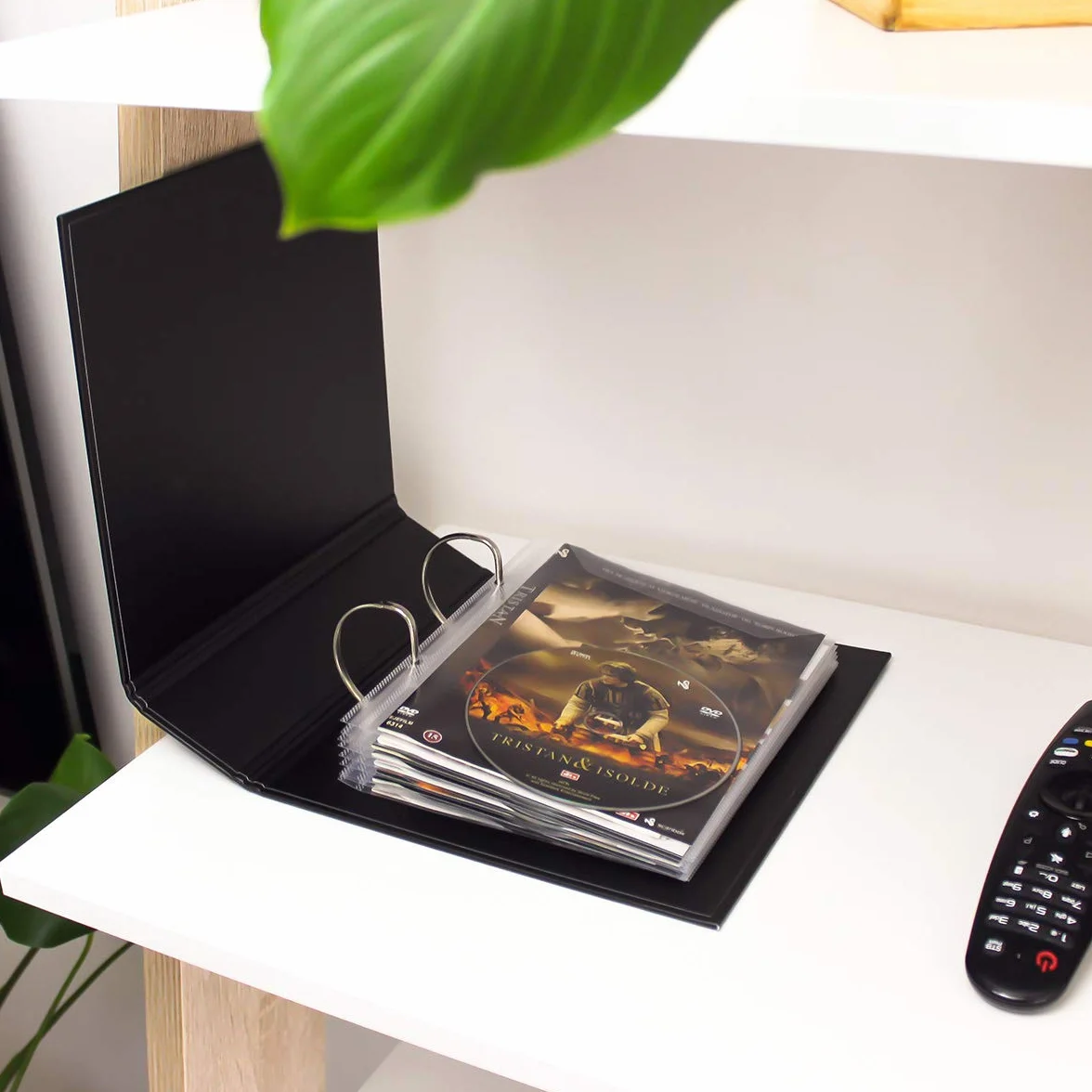 Rękawy DVD z otworami na segregatory plastikowe do przechowywania dysków 100 szt.