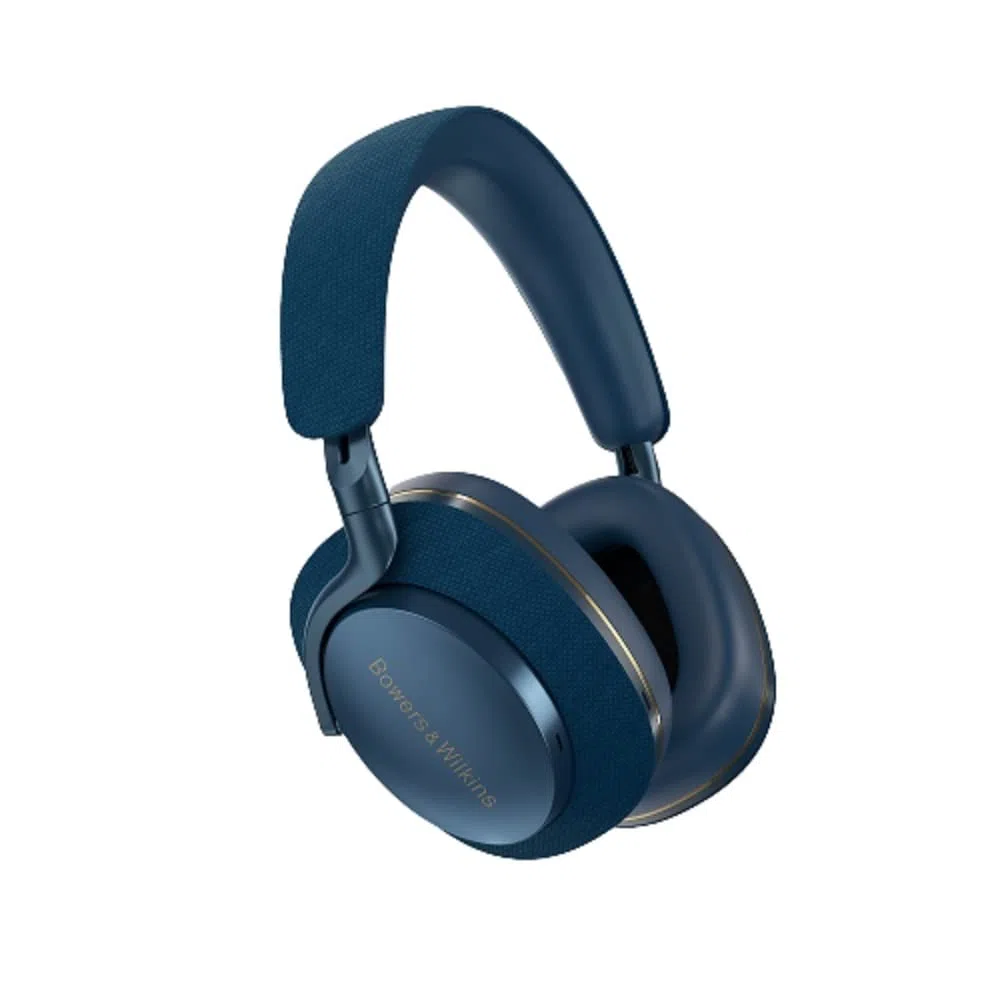 Bowers & Wilkins PX7 S2 bezprzewodowe słuchawki nauszne z redukcją szumów z Bluetooth 5.0 i szybkim ładowaniem, 30 godzin odtwarzania i wbudowanym mikrofonem - niebieskie