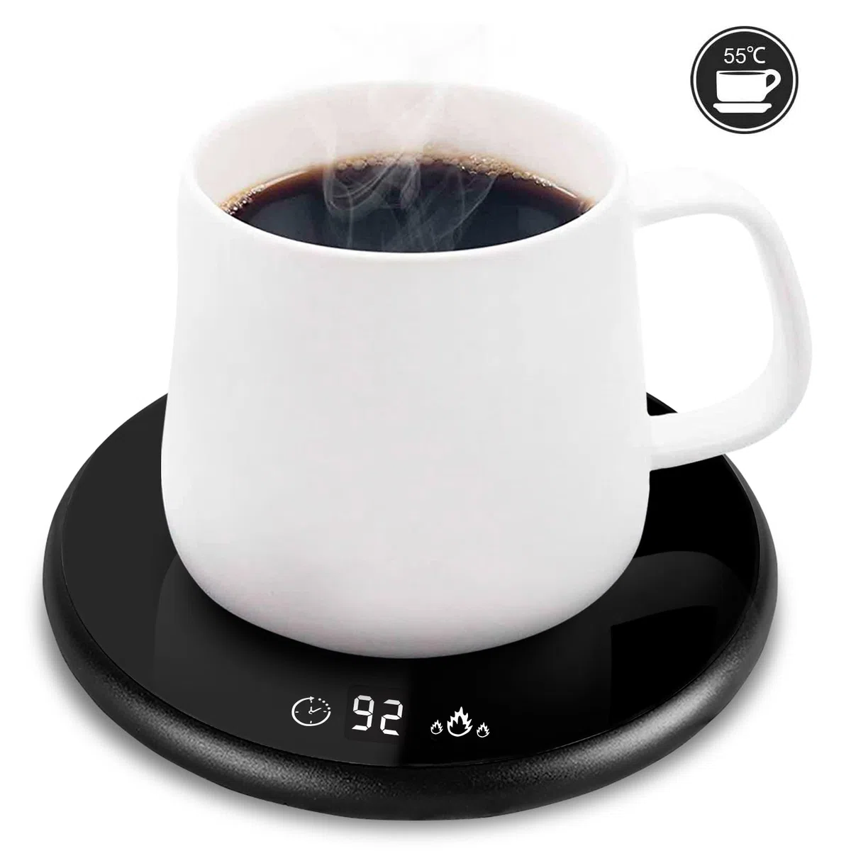 Podgrzewacz do filiżanek do kawy, elektryczny inteligentny podgrzewacz do kubków z technologią dotykową i podświetleniem LED, podgrzewacz kawy do domowego biura, USB