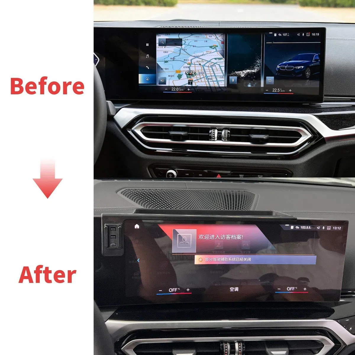 Uchwyt Samochodowy na Telefon dla BMW serii 4 i3 2023-2025, uchwyt samochodowy na telefon komórkowy, stojak na nawigację GPS (ładowanie)