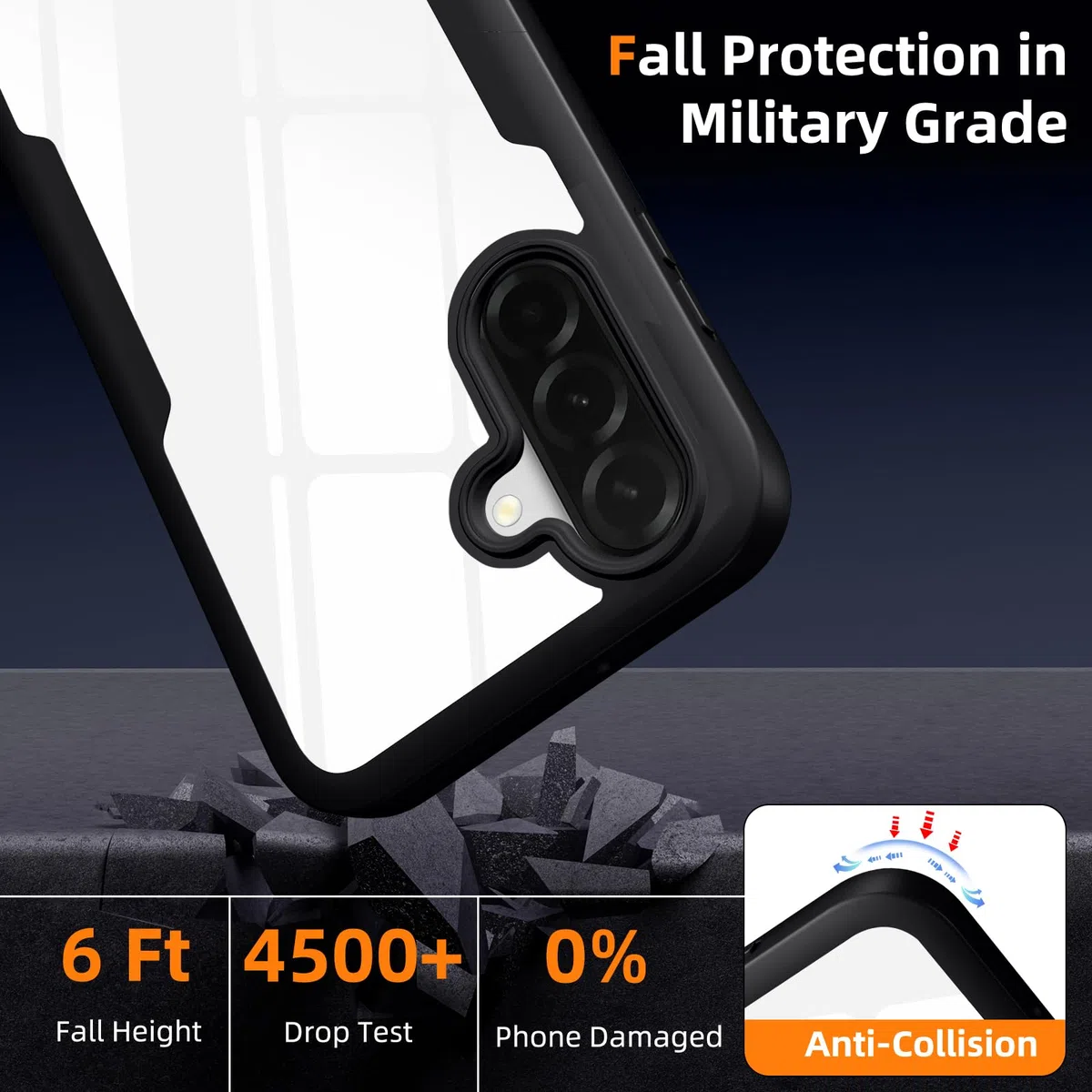 Phoona Etui do Samsung Galaxy A36 5G / A56 5G z przezroczystą folią ochronną, odporne na wstrząsy silikonowe etui 360 stopni pełna ochrona, odporna na zarysowania wytrzymała obudowa do Samsung A36