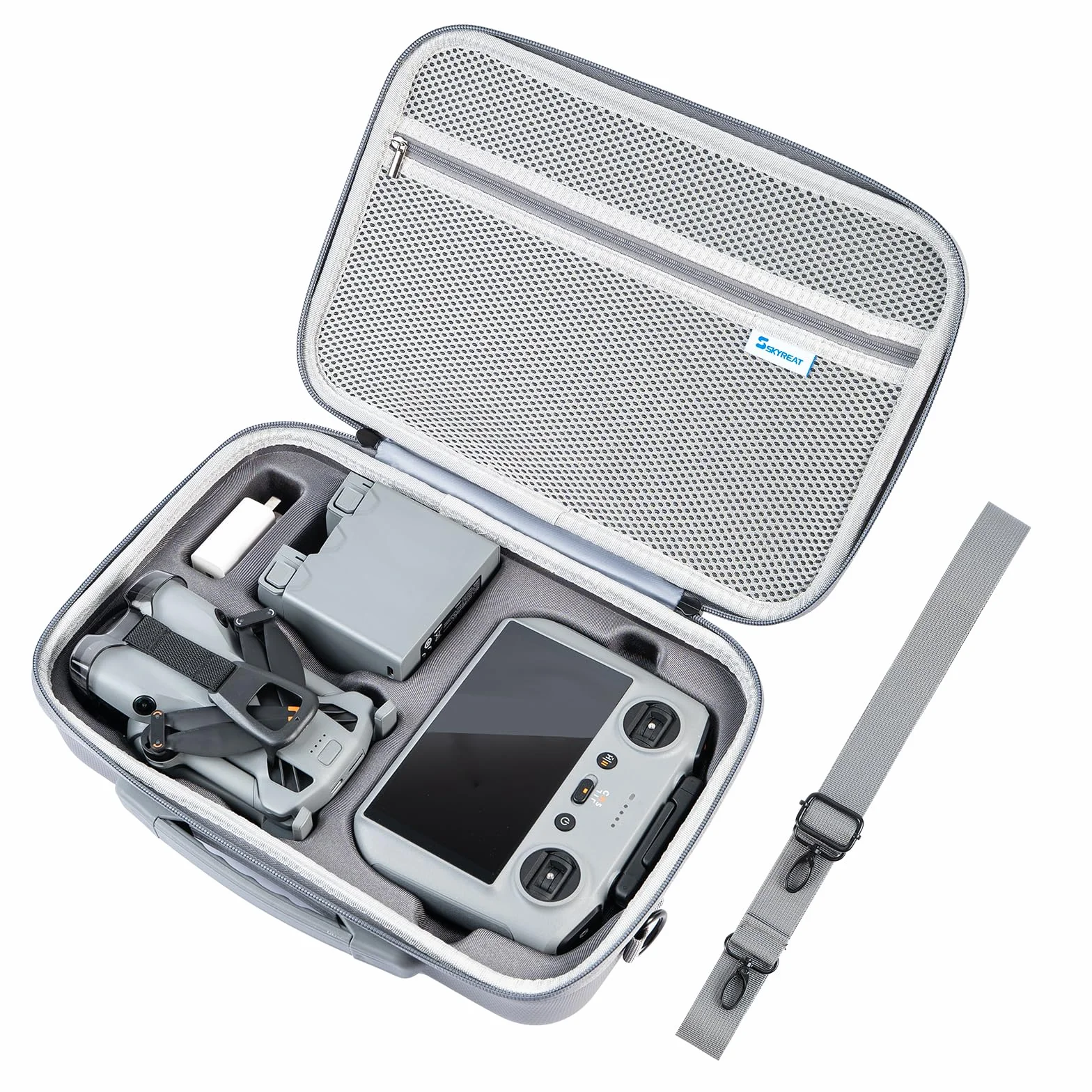 SKYREAT Mini 5 Pro RC, przenośna torba do przechowywania ze skóry PU, futerał do DJI Mini 5 Pro Fly More Combo Drone RC 2
