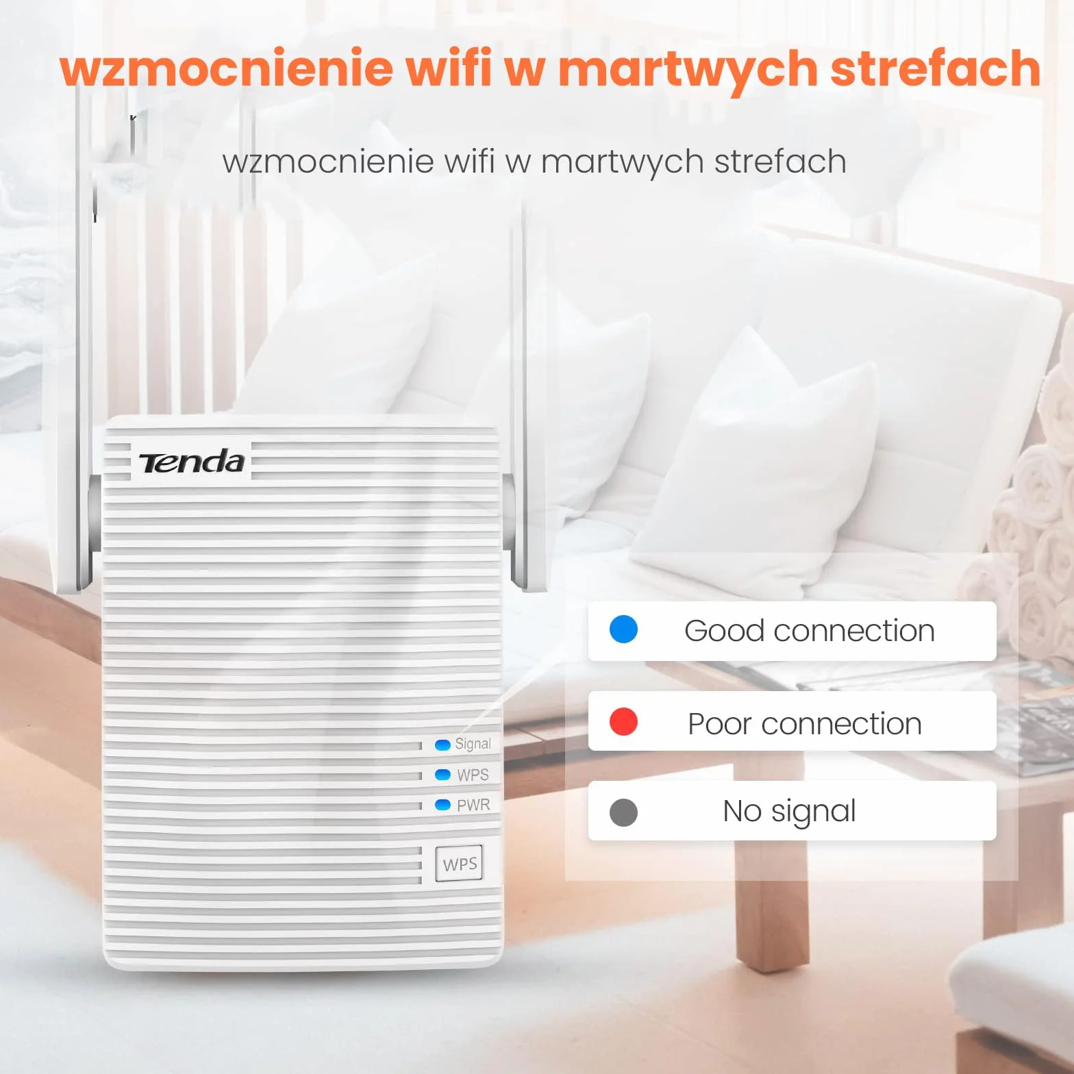 Tenda A18 AC1200 wzmacniacz sygnału1200 Mbit/s (Dual WLAN AC + N, 867 Mbps 5 GHz + 300 Mbps 2,4 GHz), bezprzewodowa osłona, WPS, tryb AP, łatwa konfiguracja, współpracuje ze wszystkimi routerami WLAN
