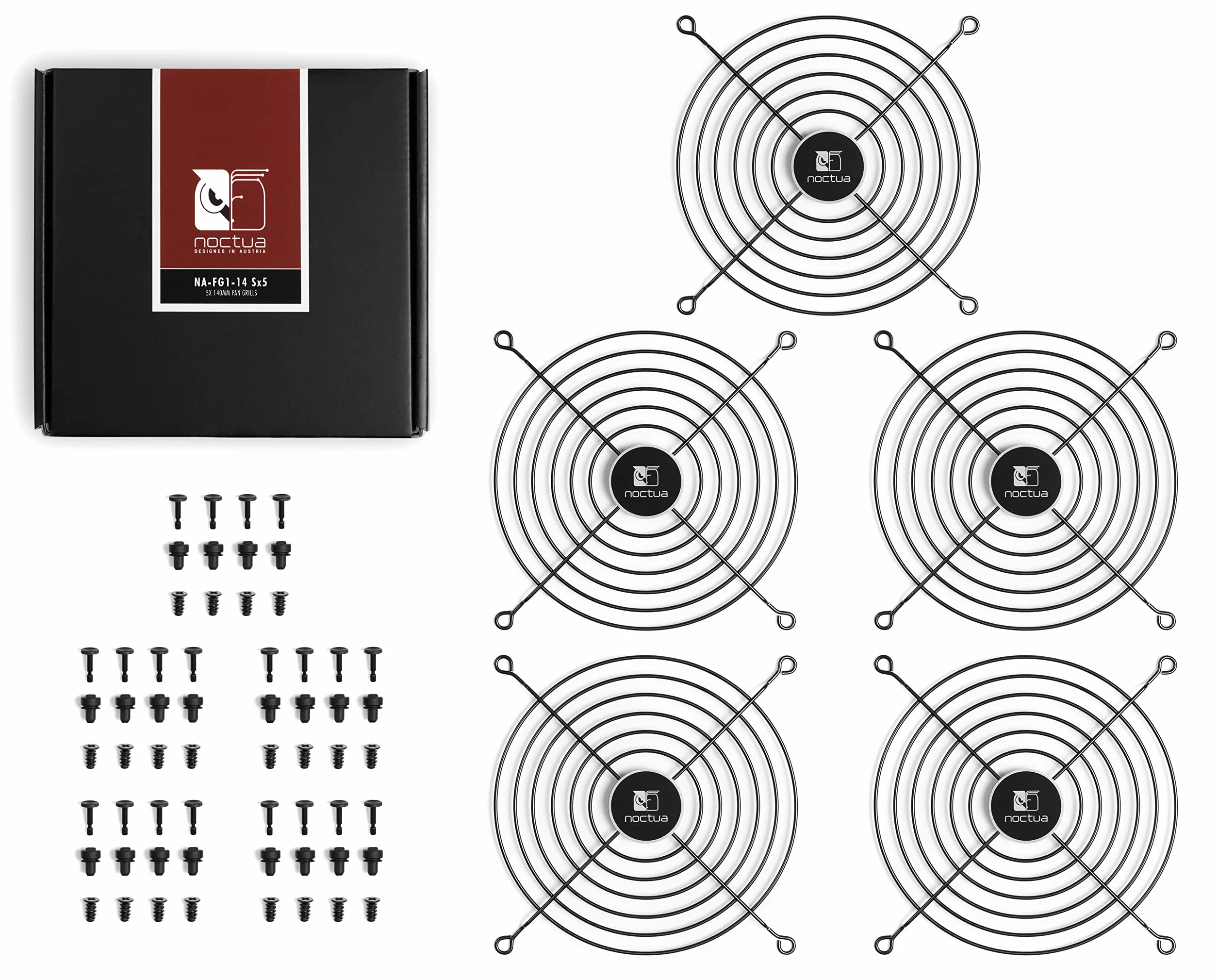 Noctua NA-FG1-14-Sx5, Osłony Wentylatorów 140 mm (Zestaw 2 Sztuk, Czarne)
