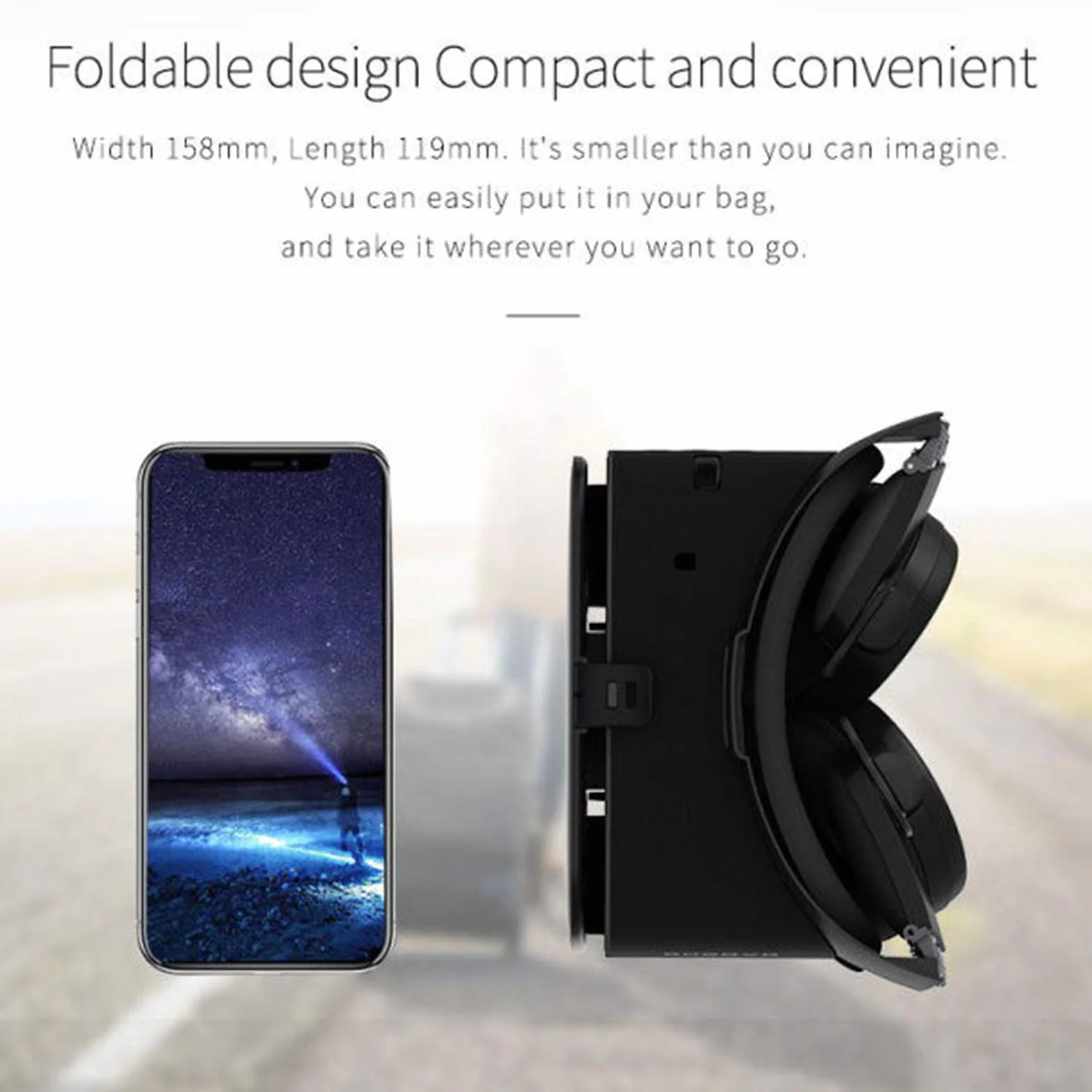 Zestaw słuchawkowy VR, gogle wirtualnej rzeczywistości 3D z pilotem Bluetooth, pole widzenia 120 stopni, wbudowane regulowane słuchawki, kompatybilne z iPhone'em i systemem Android, 4,7-6,2"