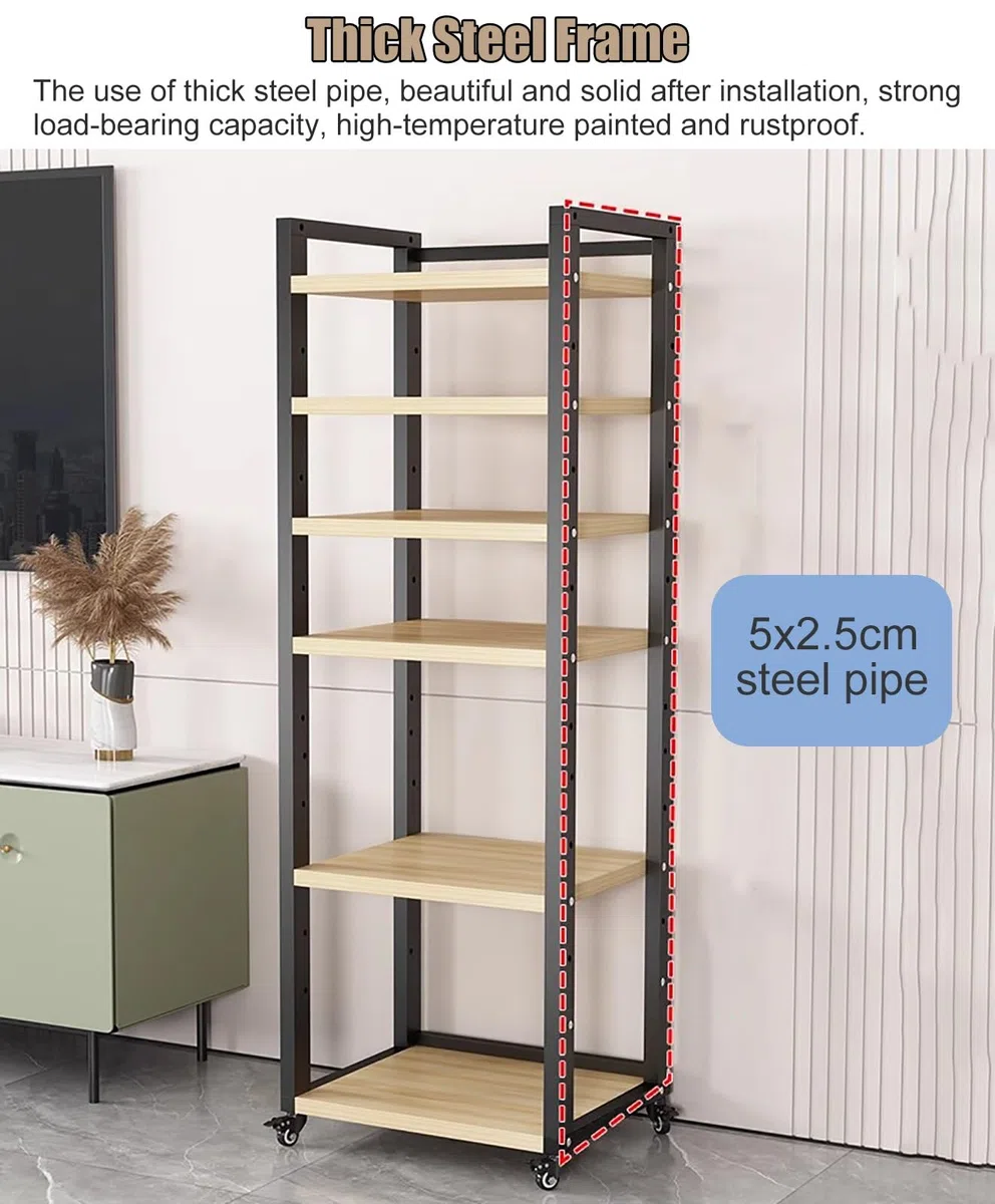 7 8 6 5-Poziomowy Stojak/Szafka Na Sprzęt Stereo, Wysoki, Wytrzymały Stojak Na Sprzęt Audio-Wideo Z Regulowaną Półką, Ruchome Półki Na Sprzęt Stereo Do Salonu/（Black-#1-8 Tier）