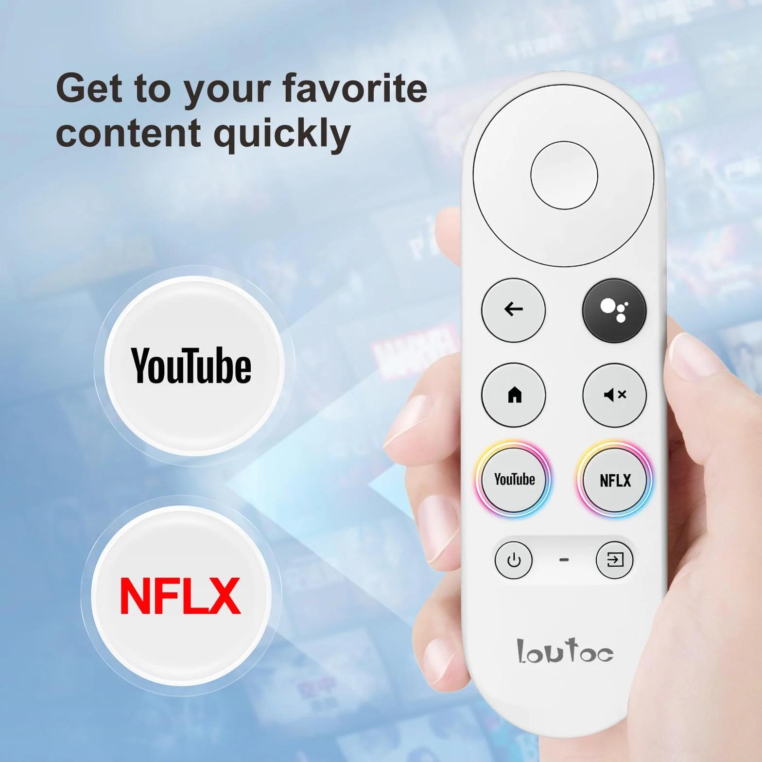 Zamienny pilot do Chromecasta z Google TV, pilot Chromecast do Google HD/4K & Google TV Streamer 4K