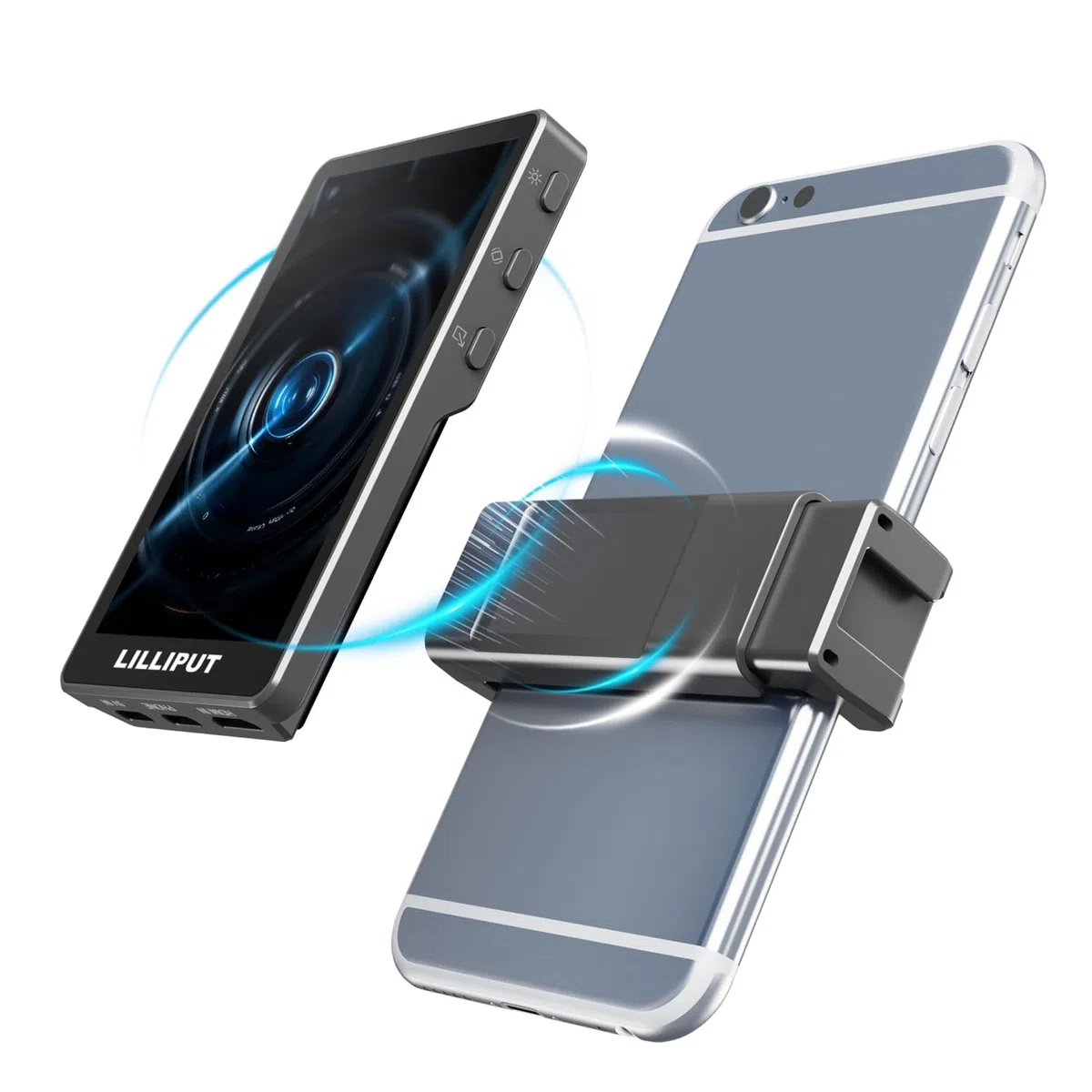 LILLIPUT V4 Telefon-Vlog-Selfie-Monitorbildschirm – 3,97-calowy zewnętrzny monitor z kamerą dla iPhone i Android z wejściem HDMI i Typ-C, podwójne zasilanie, uchwyt magnetyczny, obrót i odbicie