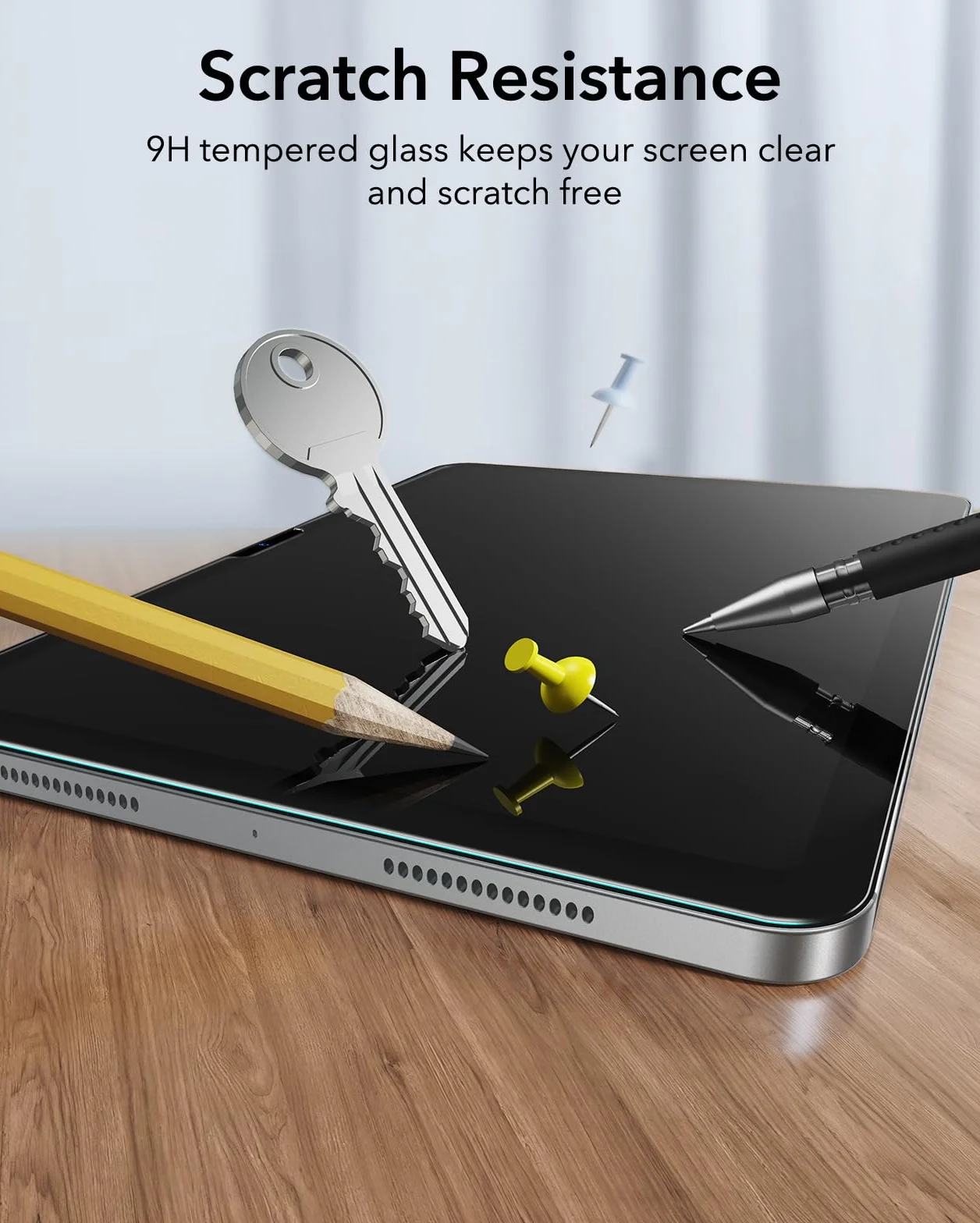 ESR 2 sztuki folia ochronna dla iPad Pro 13 cali M5/M4 (2025/2024), ochrona wyświetlacza z ultrapasującą podstawą, twardość 9H, odporna na zarysowania, HD klarowność, bez kurzu i pęcherzyków, wsparcie