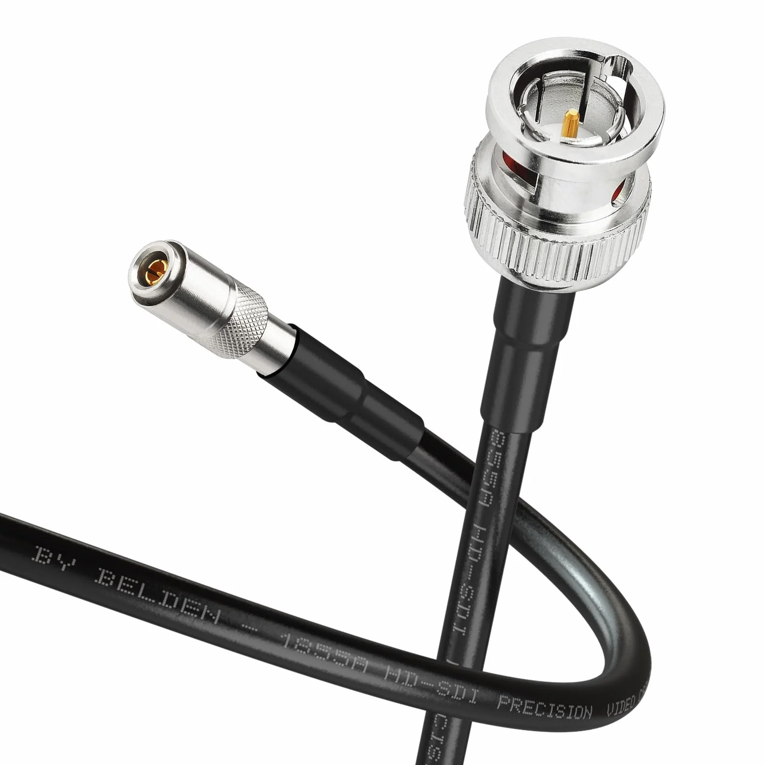 Superbat Kabel SDI 2,3 m DIN 1,0/2,3 męski do BNC Męski kabel Belden 1855A 75 omów 3G/6G/12G HD-SDI Niski stratny cyfrowy kabel wideo do kamery wideo, monitora wideo Assist 4K (2 sztuki)