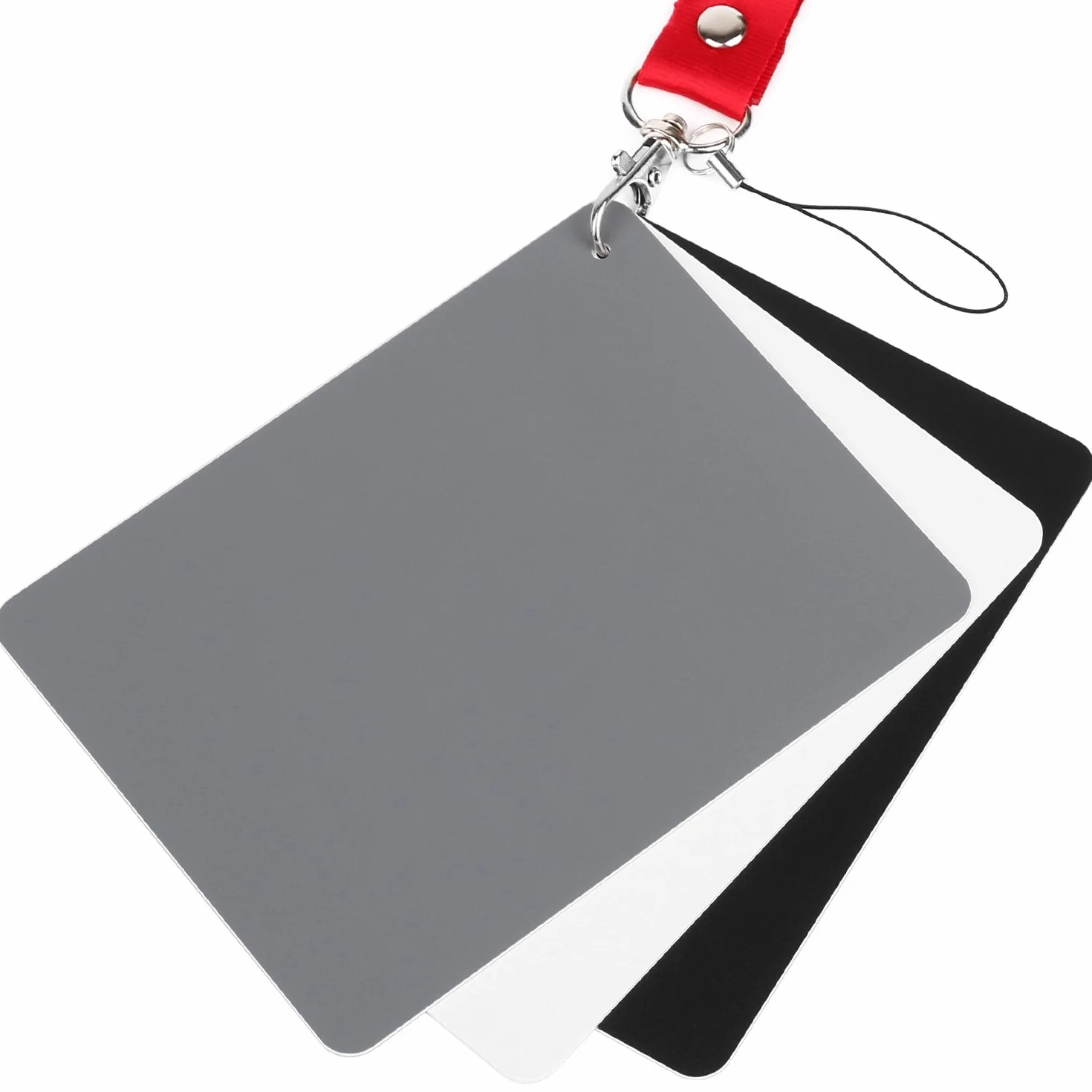 ChromLives White Balance Grey Card 12,7 cm x 10 cm do lustrzanek cyfrowych i filmów premium 18% ekspozycji zestaw kart fotograficznych, czarno-biały i 18% szary