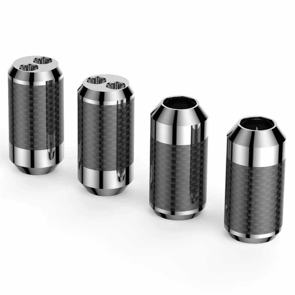 Tertullus 4 sztuki High End Splitter przewody głośnikowe rozdzielacz y splitter Carbon włókno węglowe czarny do kabli do Ø 16,0 mm * 2 wyjścia