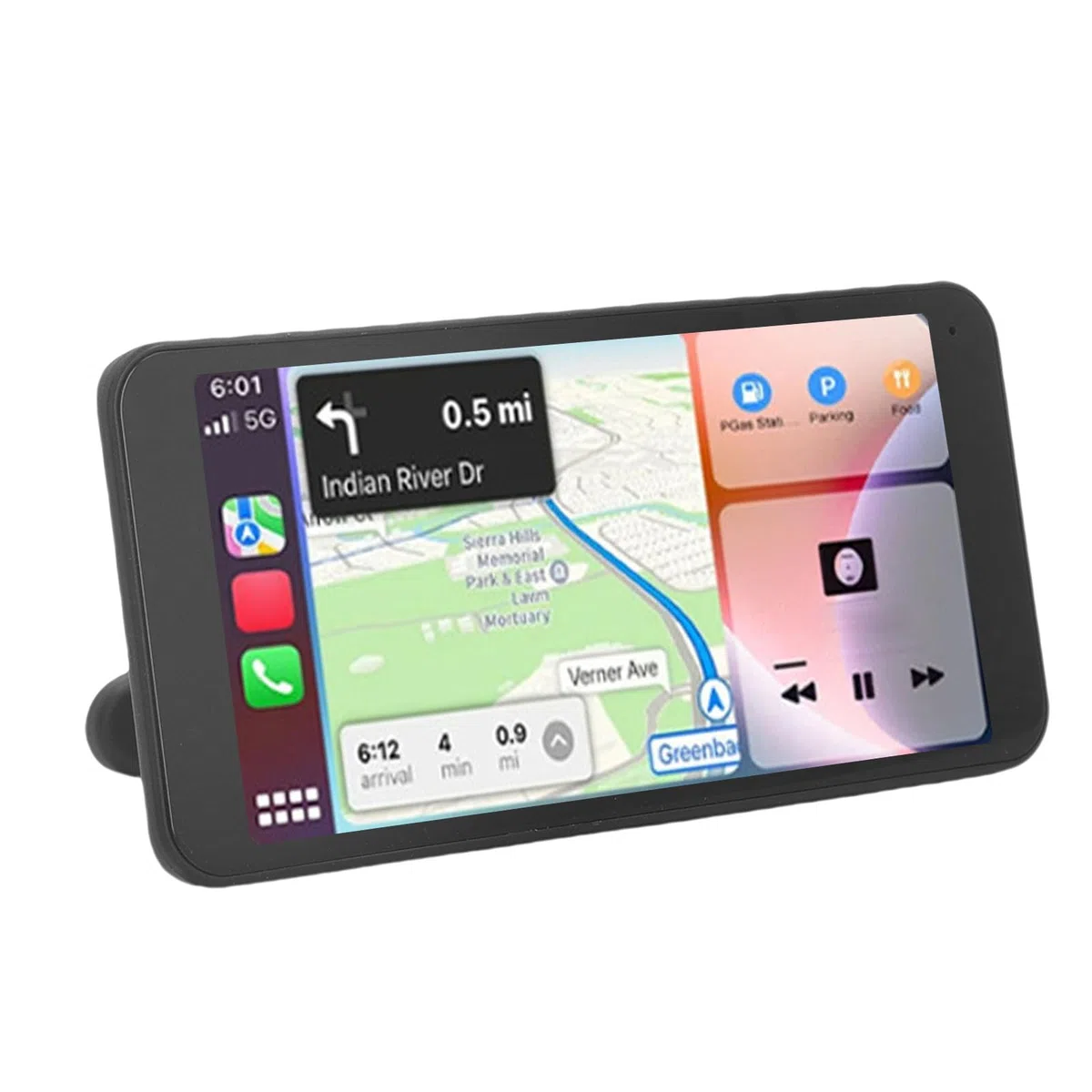 Bezprzewodowy Ekran Samochodowy 6.5 Calowy Ekran Dotykowy HD Bluetooth Sterowanie Głosowe Nawigacja Strumieniowe Przesyłanie Muzyki