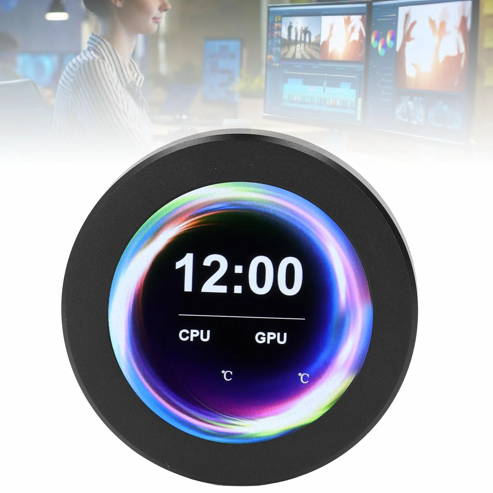 Zestaw Aktualizacji Ekranu Wyświetlania AIO 2.1in CPU LCD LCD Wyświetlacz Temp Monitor Części Komputera, Stop Aluminium, rozdzielczość 480x480, Typ C, Najzabawniejsze Memy do