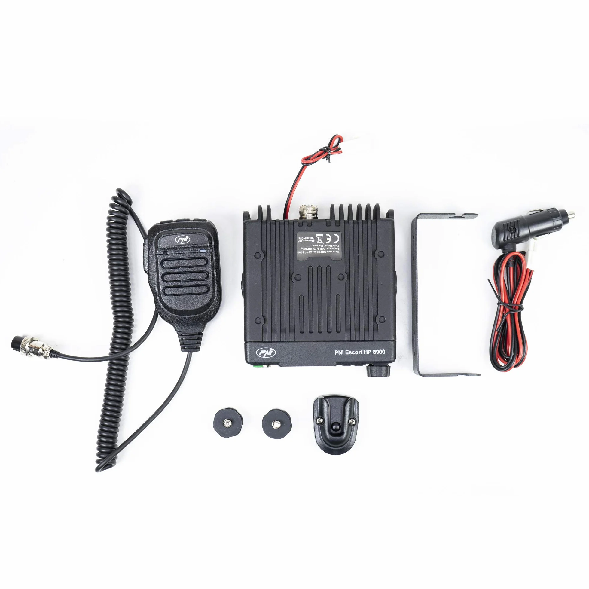 CB PNI Escort Pakiet stacji radiowej HP 8900 ASQ, 12-24V + CB PNI LED 2000 Antena z podstawą magnetyczną