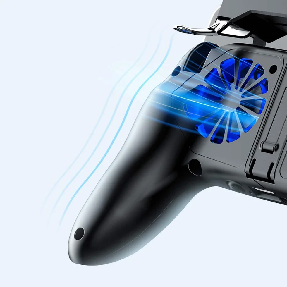 Sutinna Gamepad do smartfona, kontroler gier podwójny kontroler do telefonu komórkowego z wentylatorem 2500mAh/5000mAh(5000 mah)