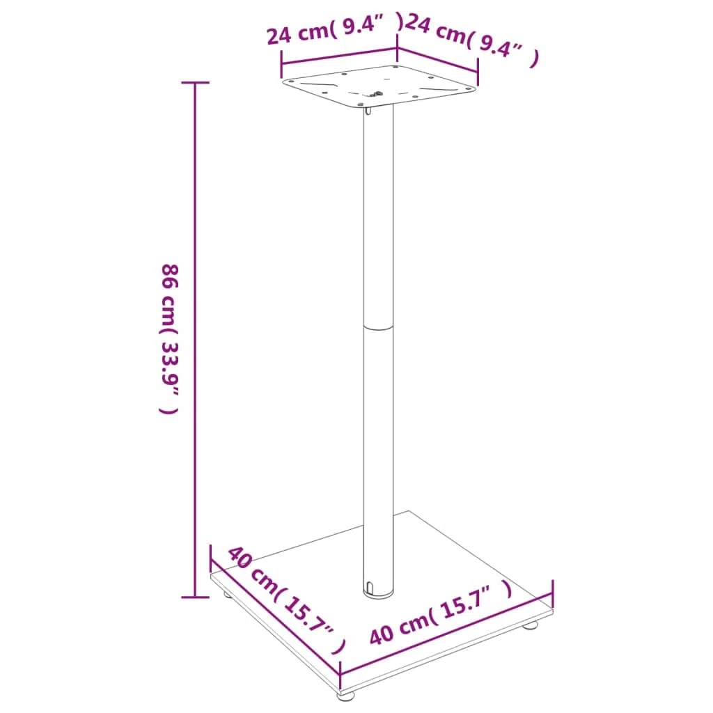 Stojak na głośniki, 2 sztuki, czarne szkło hartowane z aluminiową kolumną, antypoślizgowy, zarządzanie kablami, wysokość 86 cm, obciążenie do 100 kg, idealny do kina domowego, studia, salonu