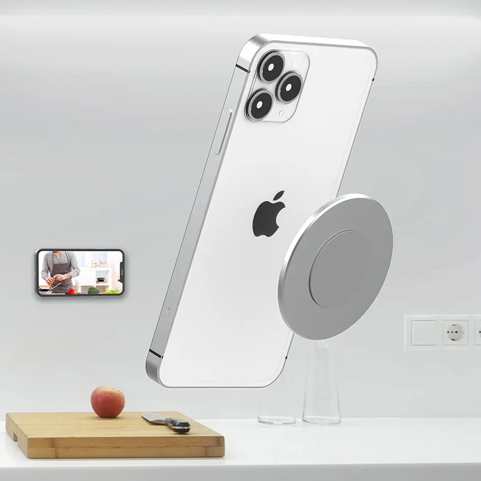 Magnetyczny uchwyt ścienny do iPhone 15/14/13/12 Pro mini Pro Max 2 sztuki
