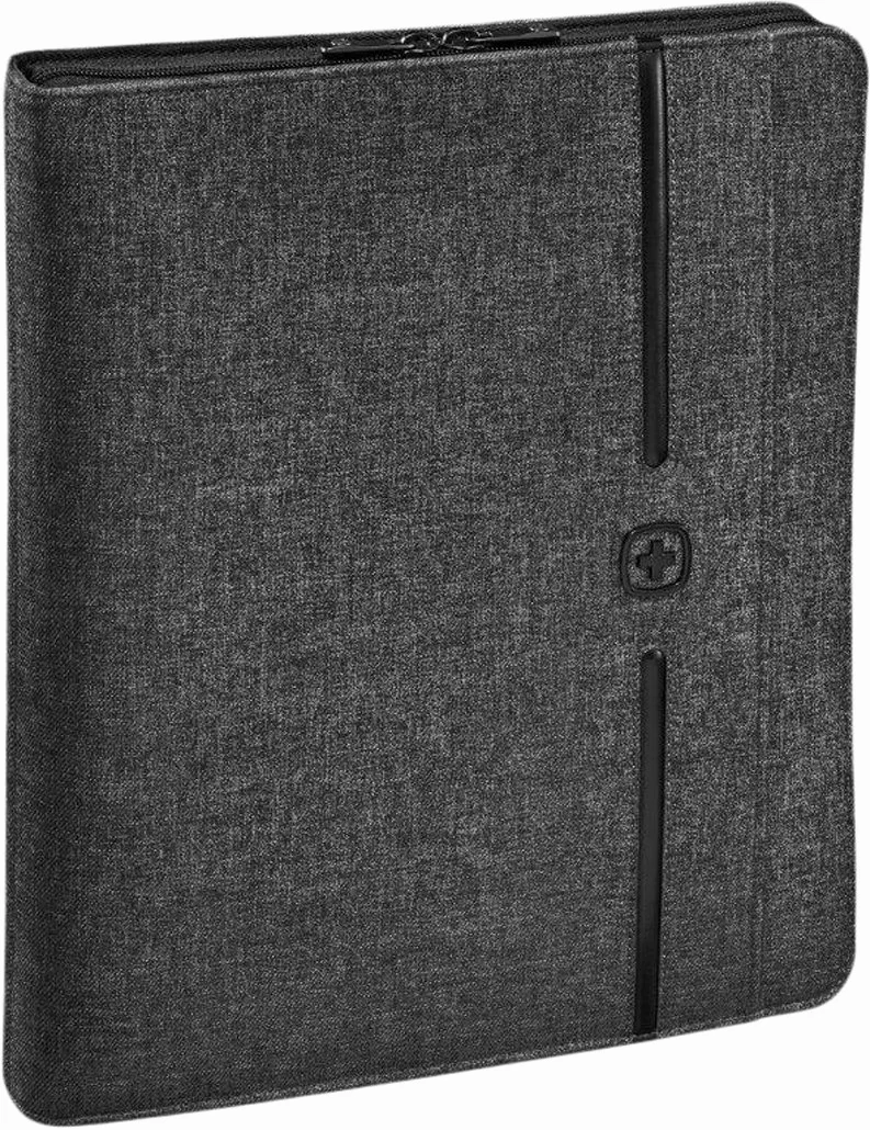 Wenger Affiliate Padfolio - 10" organizer na tablet, skoroszyt pierścieniowy, notatnik biznesowy, dla kobiet/mężczyzn, szary, szary, 26x35x5, Biznes