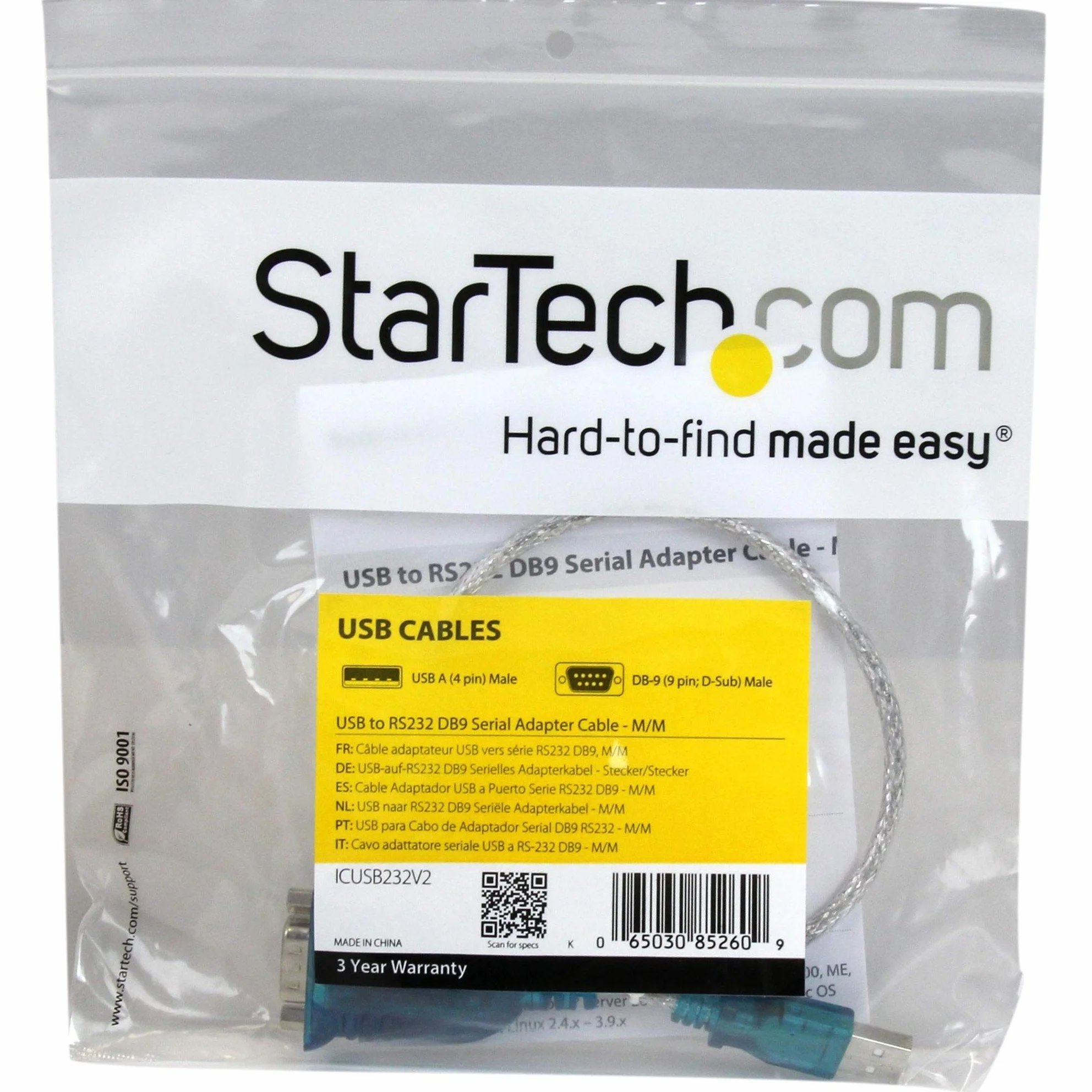 StarTech.com ICUSB232V2 USB na szeregowy RS232 adapter Prolific PL-2303 DB9 konwerter