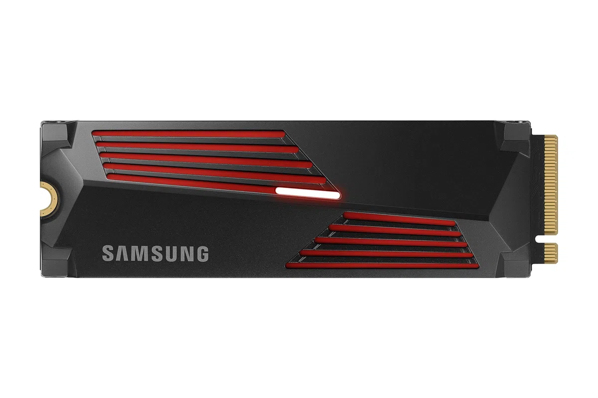 SAMSUNG 990 Pro z 4TB PCIe Gen.4 X4 SSD radiatorem, NVMe 2.0, wewnętrzny dysk twardy M.2, najszybsza prędkość do gier, sterowanie ciepłem, kompatybilny z Playstation5 (MZ-V9P4T0CW)