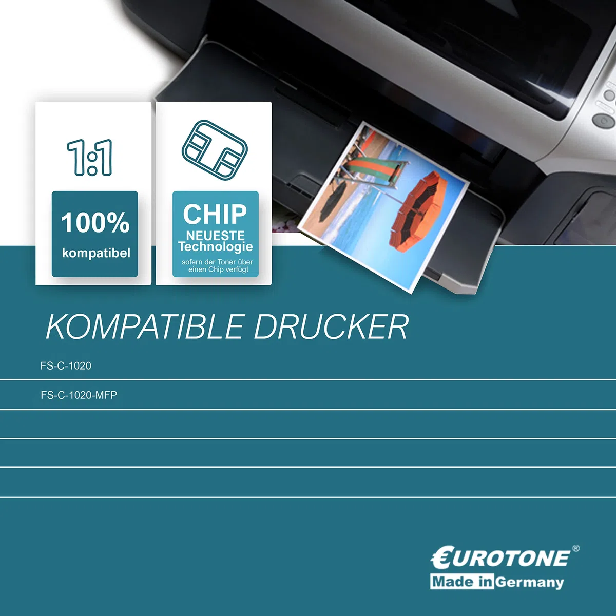 Eurotone 1x toner kompatybilny z Kyocera FS-C 1020 MFP Plus zastępuje 1T05JKCNL0 TK-150C