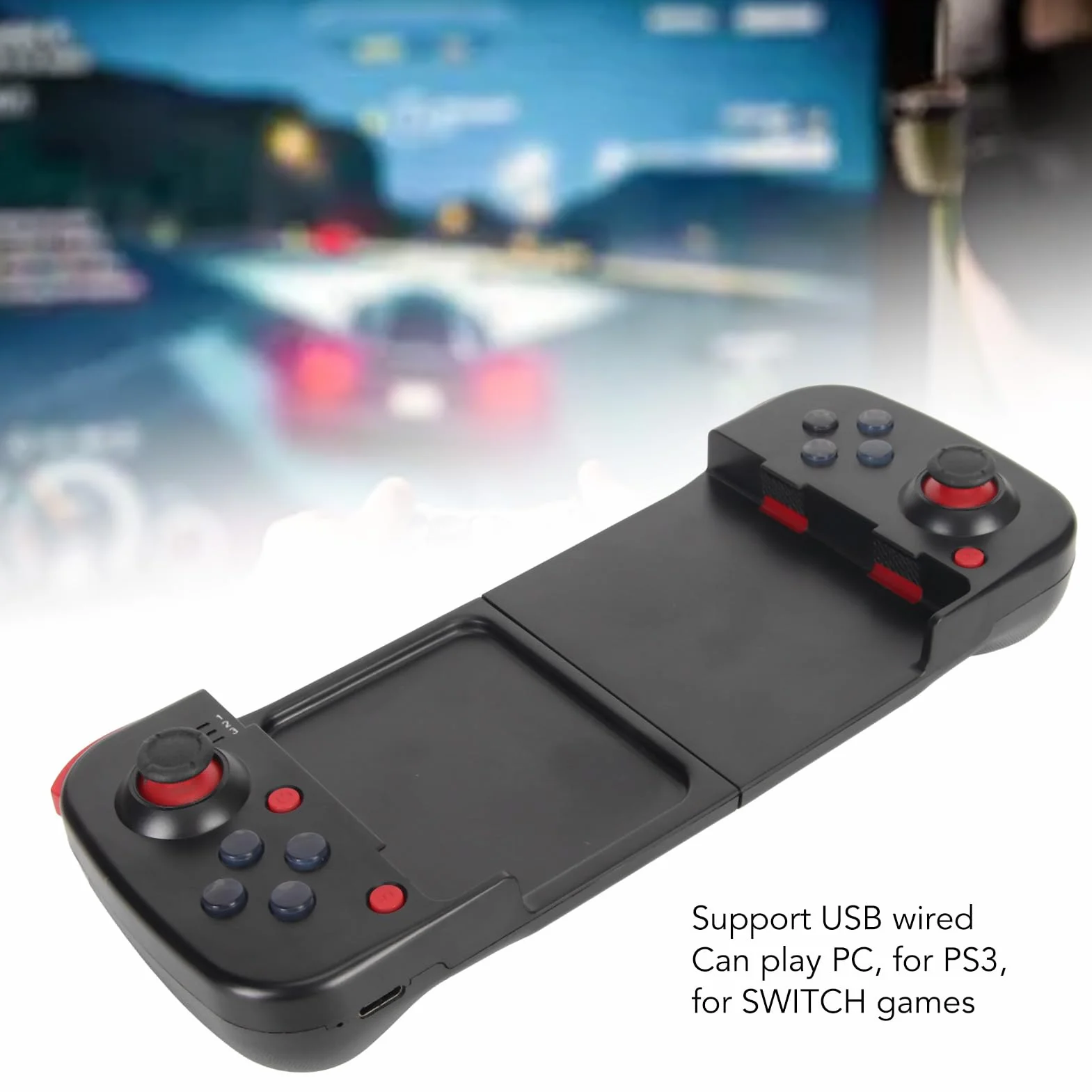 Mobilny Kontroler do Gier na Telefon z Systemem Android USB C, Bezprzewodowy Gamepad Bluetooth, Uchwyt Kontrolera Telefonu o Niskim Opóźnieniu, Plug and Play E Sports Gamepad