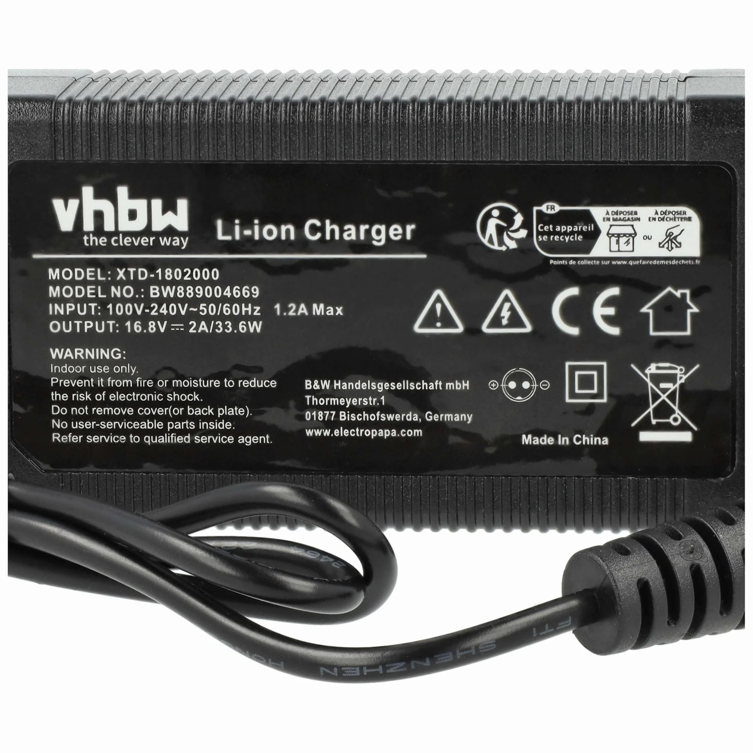 vhbw Ładowarka wraz z baterią (5000 mAh) kompatybilna z Daiwa weitere Modele SB200J-L, SB300MT, SB300MJ-L, SB270MM, SB300MJ akumulatory litowo-jonowe