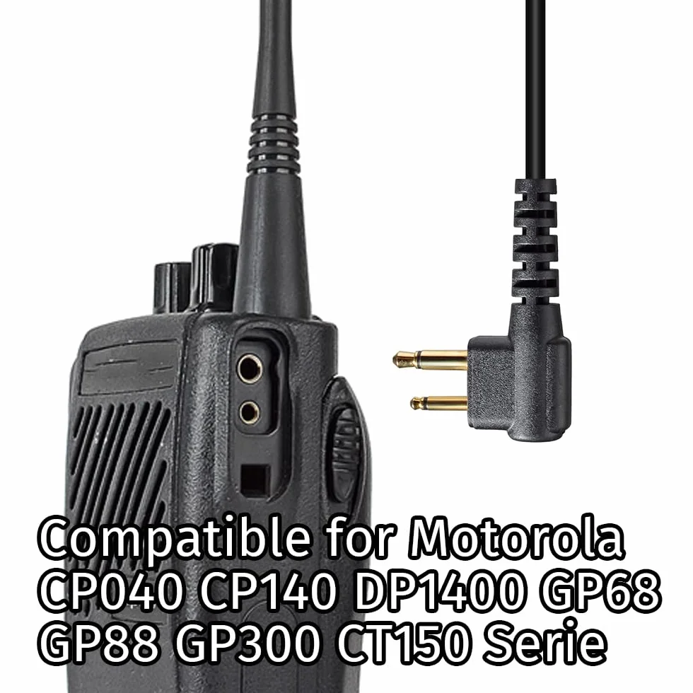 HYS Walkie Talkie słuchawki kompatybilne z Motorola CP040 CP140 Hytera Midland 2-kierunkowy radiowy zestaw słuchawkowy z mikrofonem dla bezpieczeństwa policji (10 sztuk)