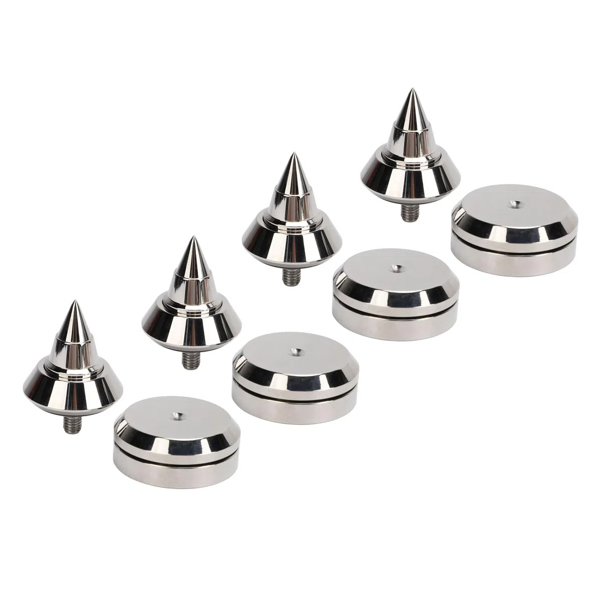 4 stopki amortyzujące ze stopu aluminium M8 z regulacją wysokości do wzmacniacza odtwarzacza CD DVD do sprzętu audio