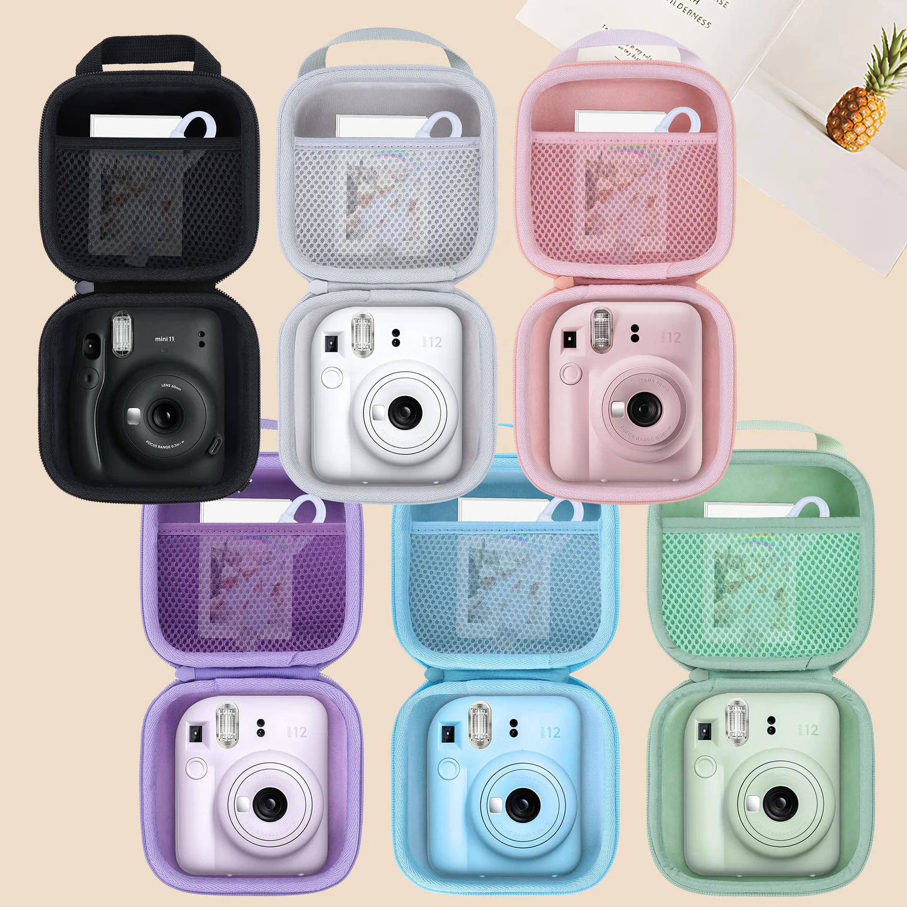 Fujifilm INSTAX Mini 12/11 Twarde Etui Czarne