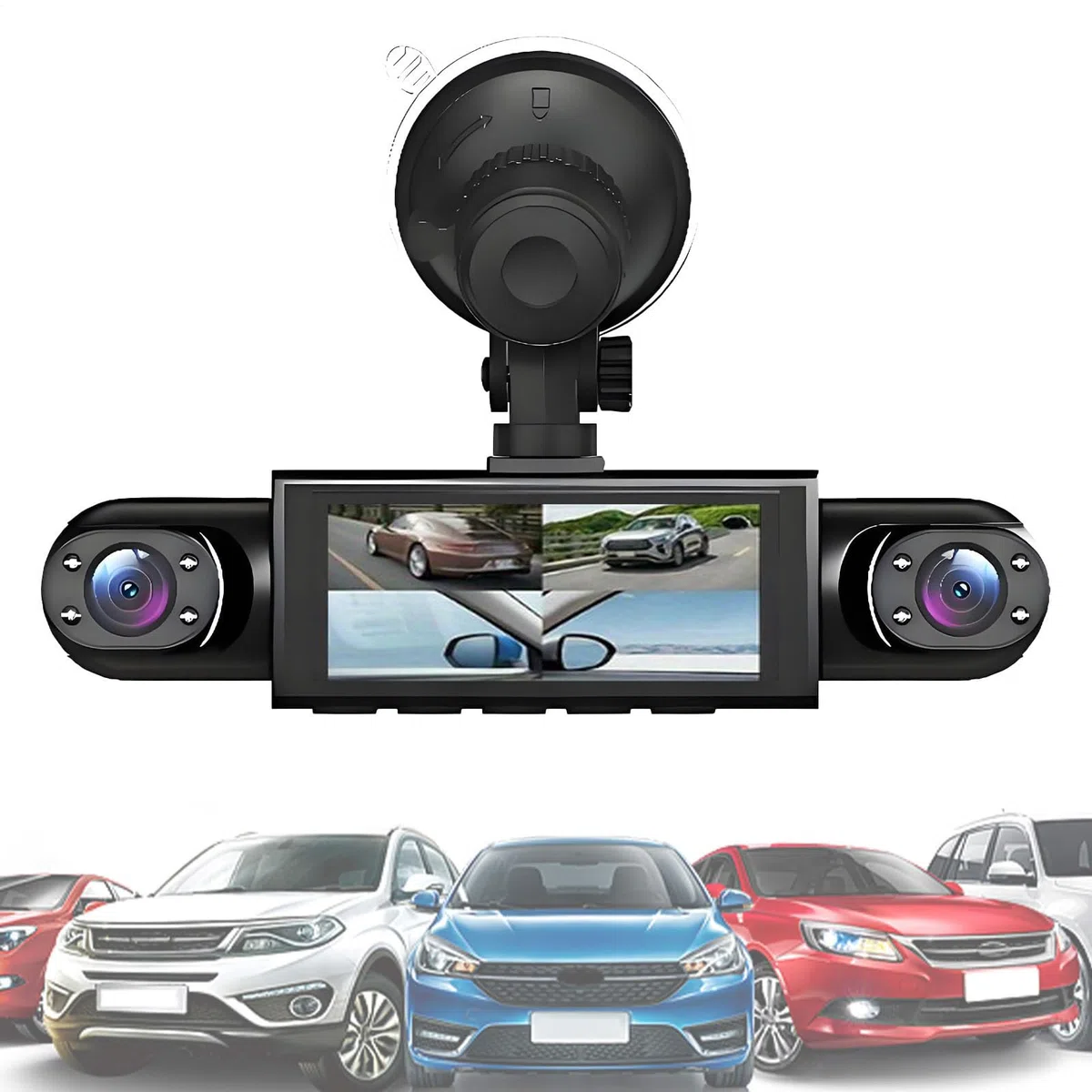 Kamera Samochodowa 4-kanałowa Kamera Przednia i Tylna | Przedni Tylny Lewy Prawy 1080P Wysoka Rozdzielczość z Kartą 32GB Kamera Cofania do Parkowania Jazdy Wyścigów i