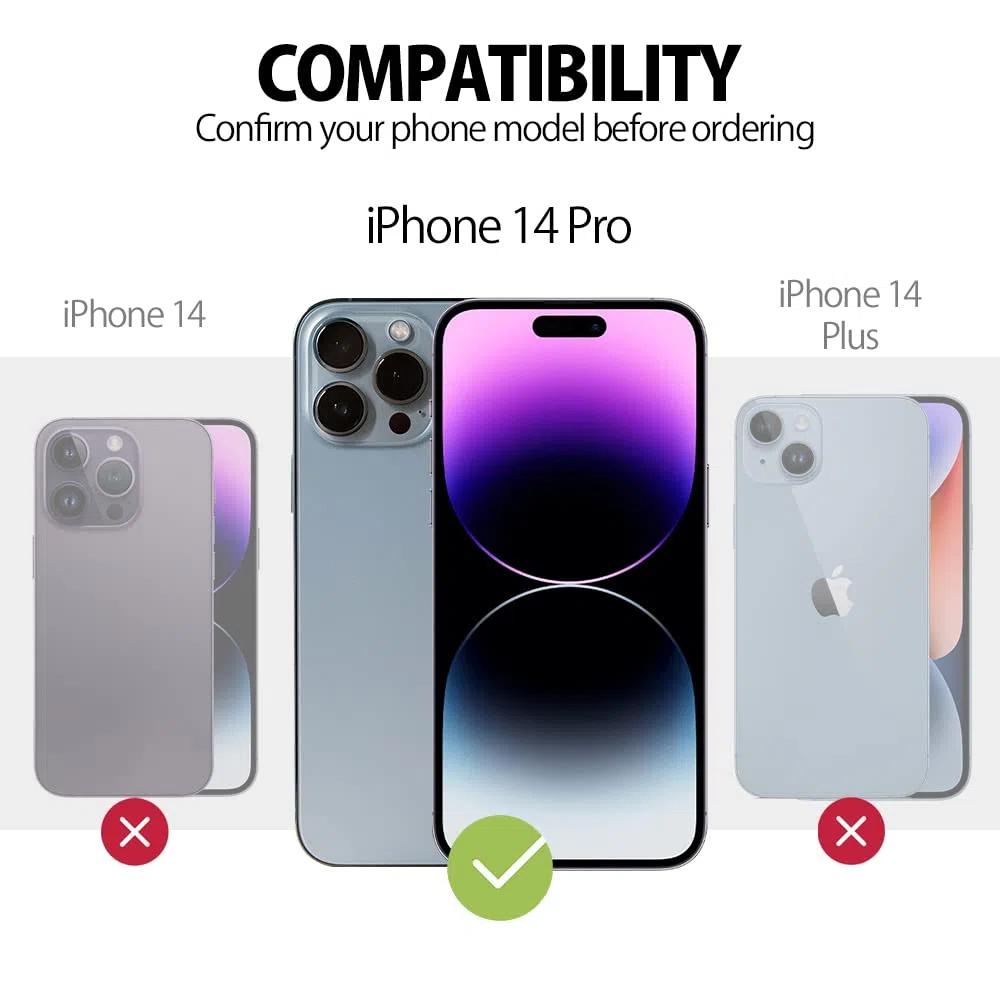 MyGadget smycz do telefonu dla Apple iPhone 14 Pro - [ Etui z regulowanym paskiem ] - TPU etui z paskiem do zawieszenia - Sznurek pokrowiec ochronny - Ciemnoniebieski