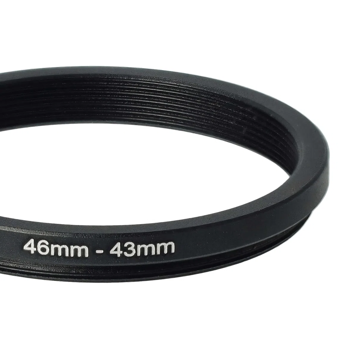 vhbw Step-Down-Ring adapter od 46 mm do 43 mm do obiektywu aparatu | Adapter filtra, metal czarny
