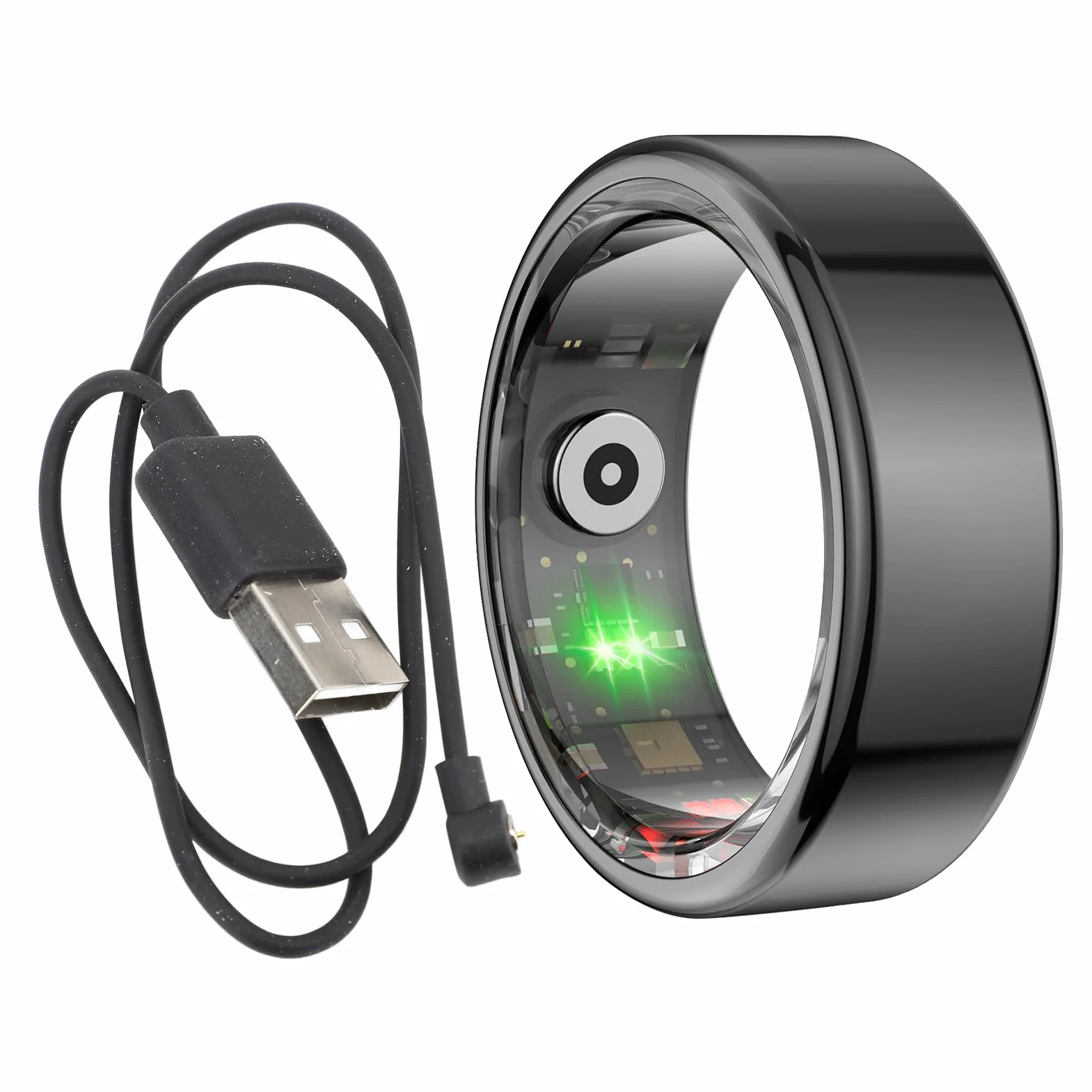 Inteligentny pierścień Fitness Tracker, IP68 Wodoodporny, Poręczny NFC Inteligentny pierścień Śledzenie Snu Monitor Temperatury Ciała Krokomierz Pierścień śledzący Stronę Ebooka
