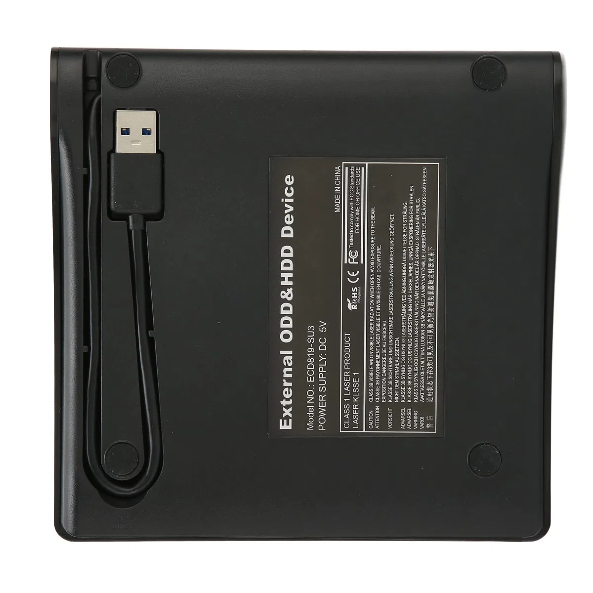Zewnętrzna Obudowa Napędu DVD, Ul Ra Slim USB3.0 SA A USB 3.0 Napędy CD Optyczny Plastyk Ic do Przenośnego Biurka Opcjonalna Nagrywarka ROM Nie Ma Ebooka Płyta 9,5 Mm Czarna