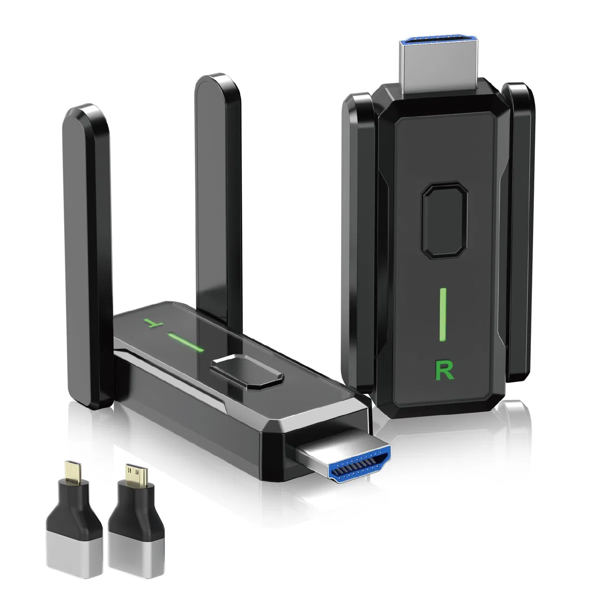 Bezprzewodowy nadajnik i odbiornik HDMI 150 m, dekodowanie 4K 1080P przy 60 Hz wyjście wideo Ultra HD, Plug & Play 5G + 2,4 G do monitorowania wideo i audio z komputera/projektora/telewizora (W3101)
