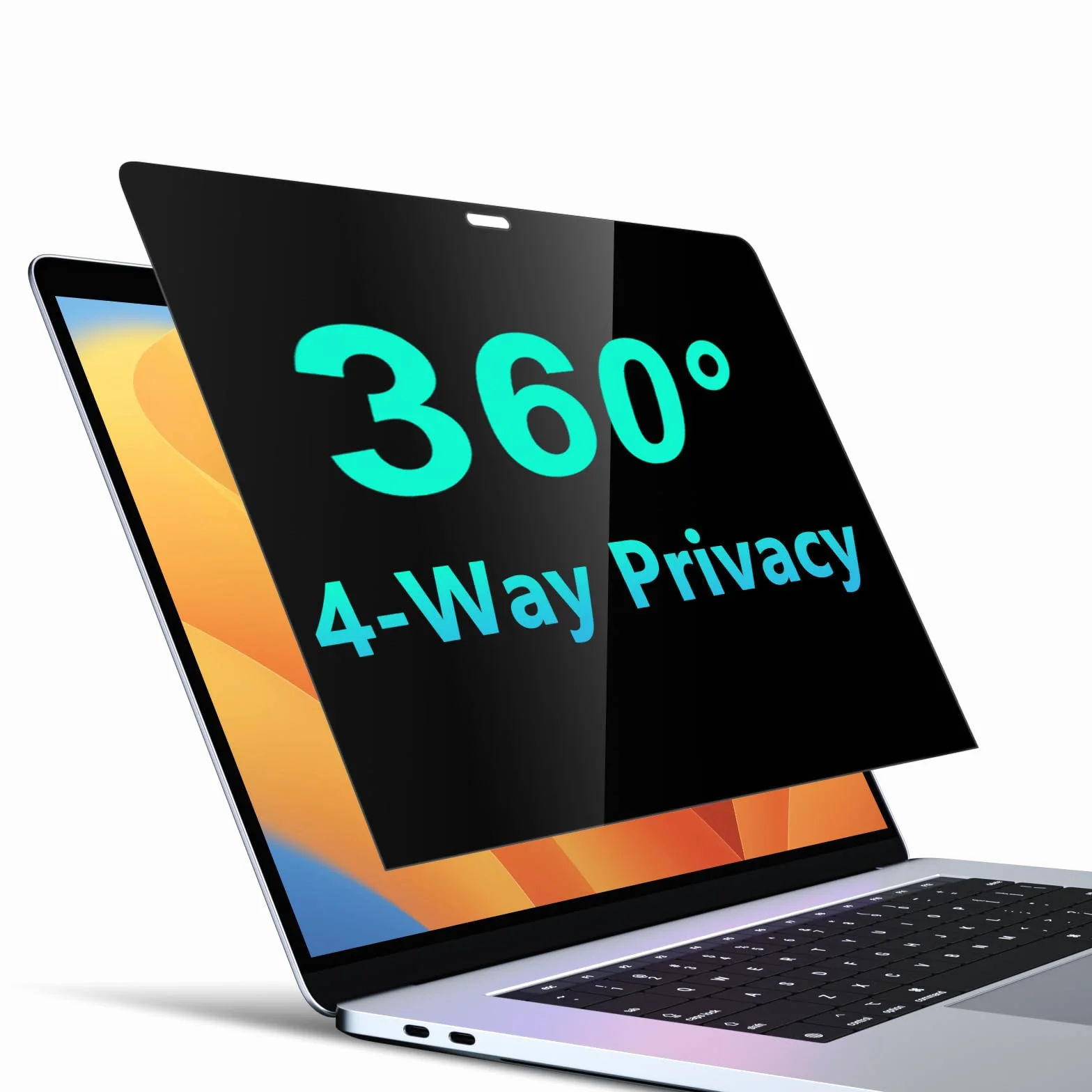 Filtr antyszpiegowski 4-kierunkowy do MacBooka Pro 33.0 cm (2016-2022, M1, M2) i MacBook Air 33.0 cm (2018-2021, M1), matowy antyodblaskowy