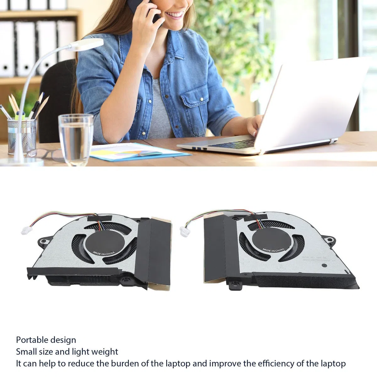 Zapasowy Wentylator Chłodzący do ROG Zephyrus G14 GA401 GA401I GA401IU GA401IV Laptopa, 4-pinowe Złącze Zasilania, DC 12V 1A (Wentylator chłodzący CPU i GPU)