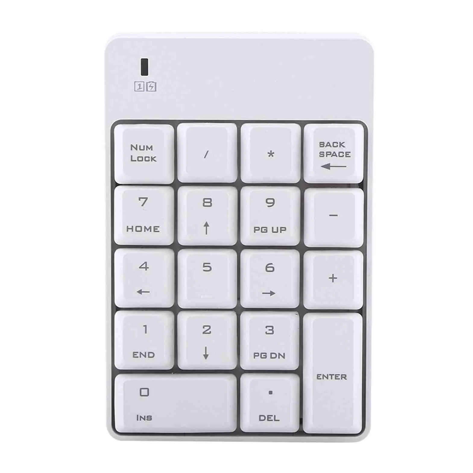 Topiky Klawiatura numeryczna USB, 2,4 GHz, bezprzewodowa klawiatura numeryczna USB, 18 przycisków do laptopa, biała (biała)