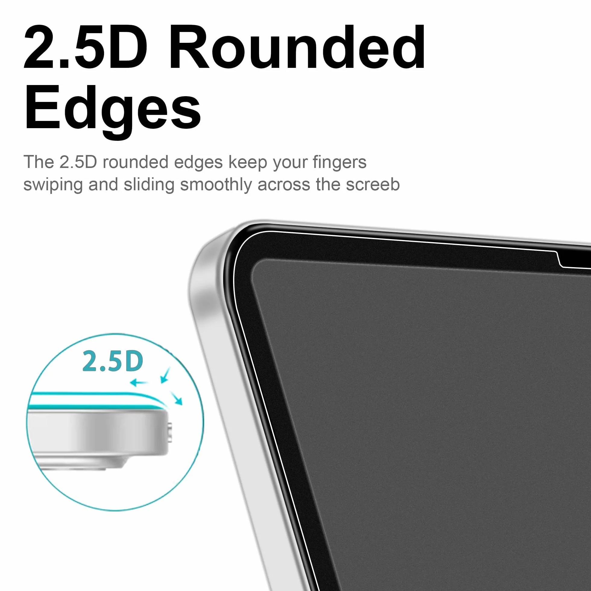 Adeway Ochraniacz ekranu do iPad Air 11 cali (2025 M3 & 2024 M2) - Matowe hartowane szkło do pisania i rysowania, odczucie tekstury papieru, antyrefleksyjne, łatwa instalacja, 2 sztuki w zestawie