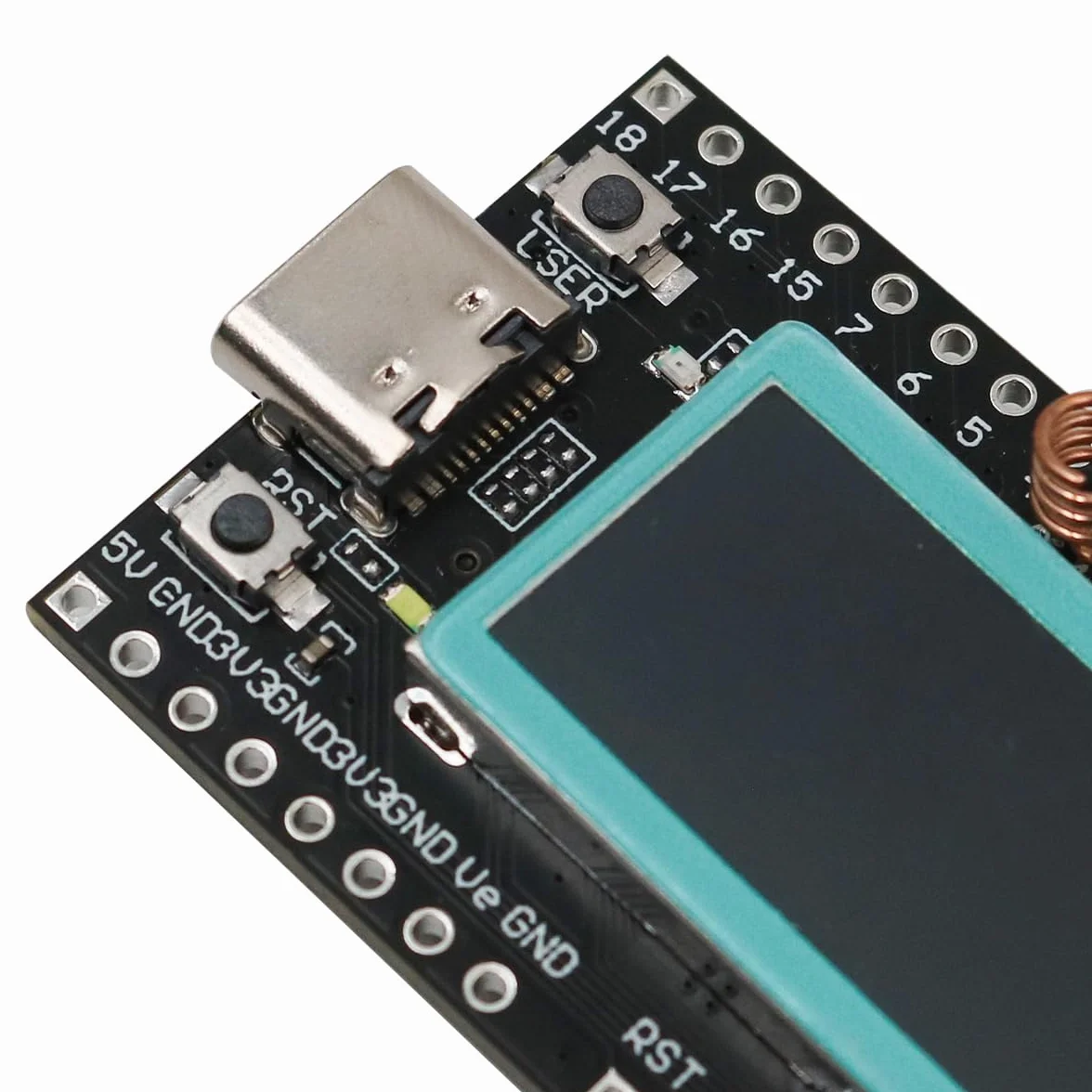 DollaTek 863-928MHZ bezprzewodowy tracker ESP32-S3FN8 obs?uguje Wi-Fi LoRa Bluetooth GNSS L1 + L5/L2 dla GPS, GLONASS, BDS, Galileo, QZSS wielosystemowe pozycjonowanie stawów, wy?wietlacz OLED typu C