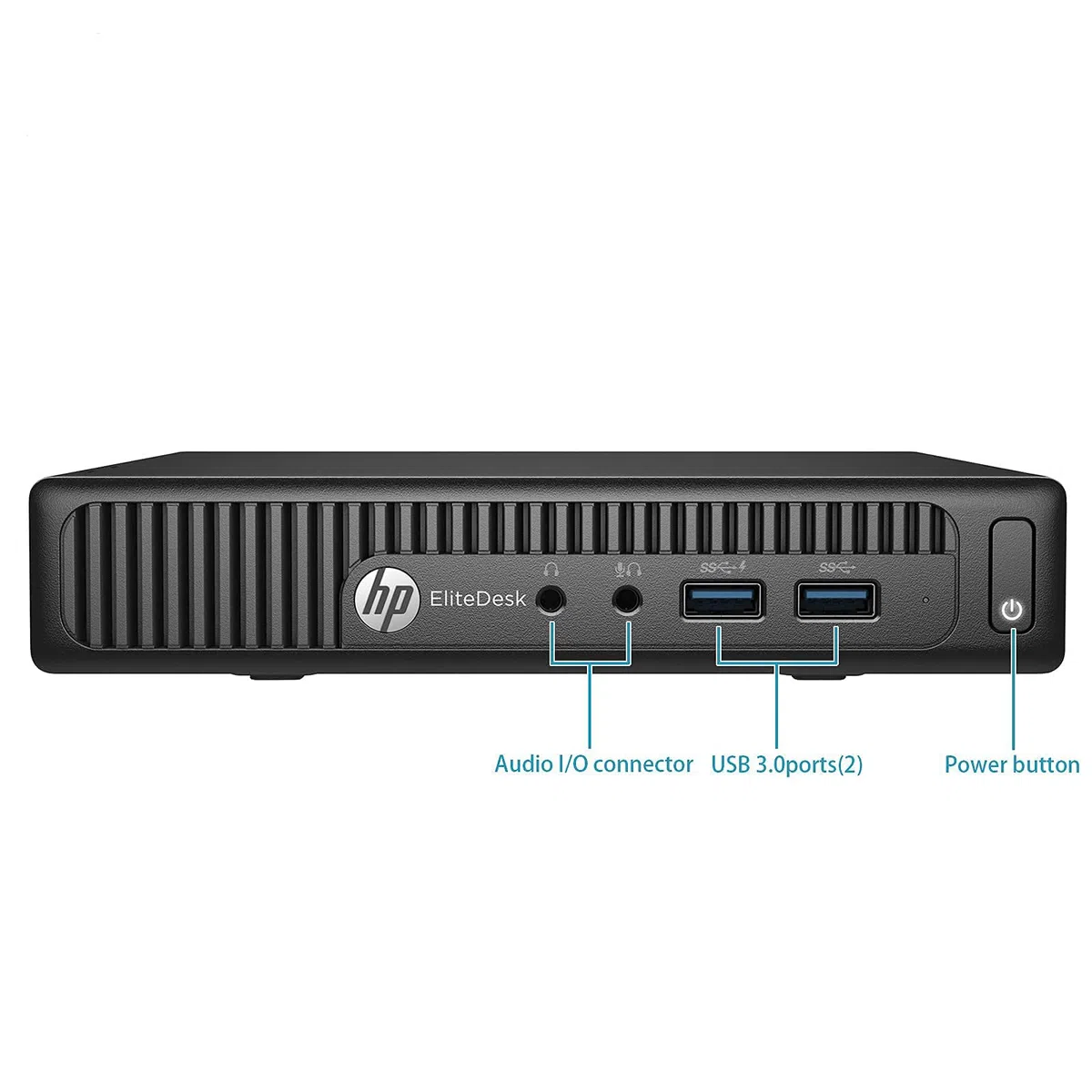 HP EliteDesk 705 G3 mini komputer stacjonarny, AMD A12-9800, 8 GB RAM, 256 GB SSD, WiFi, Bluetooth, klawiatura US QWERTY, Windows 11 Pro (odnowiony)